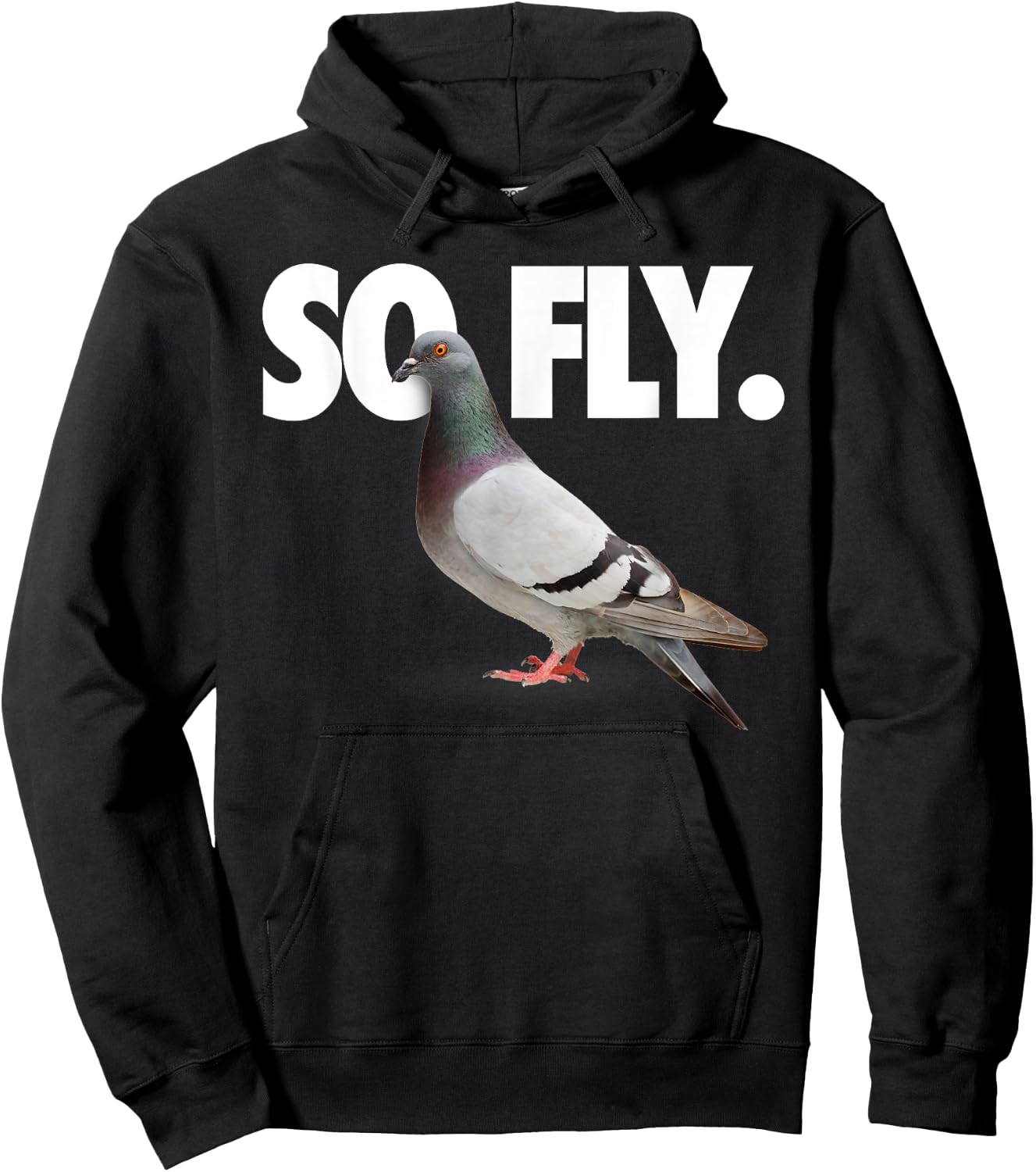 So Fly Pigeon Shirt Hoodie - Hoodie | Black