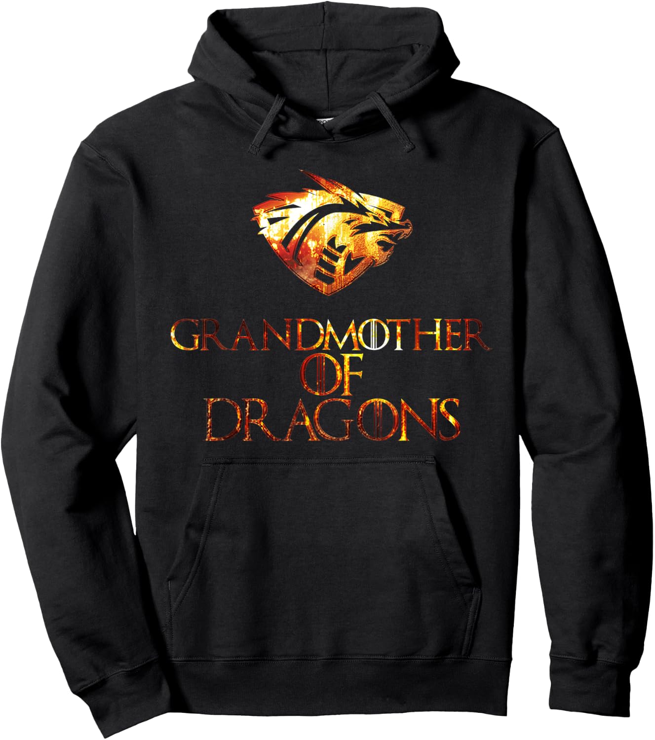 Grandmother Of Dragons Cool Vintage Style Gift Hoodie - Hoodie | Black