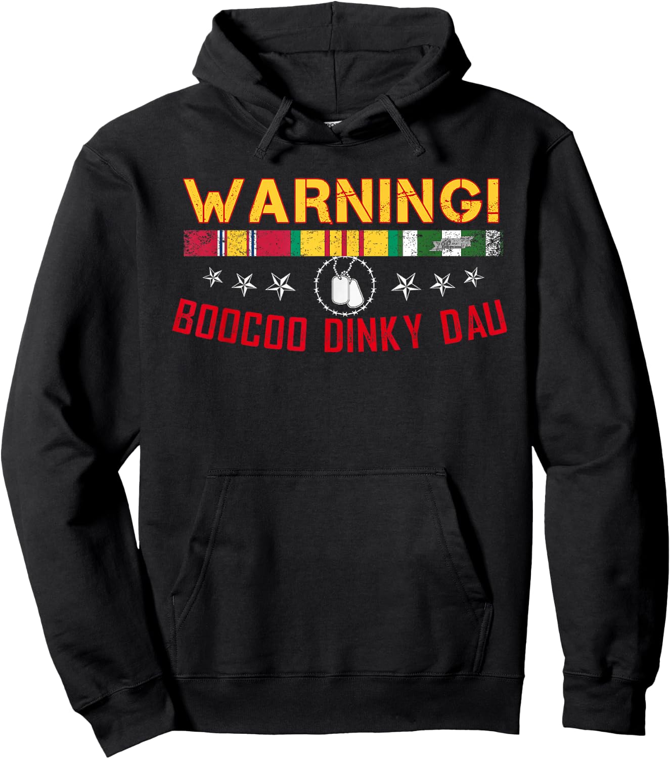 Vietnam Veteran Shirt Boocoo Dinky Dau Hoodie - Hoodie | Black
