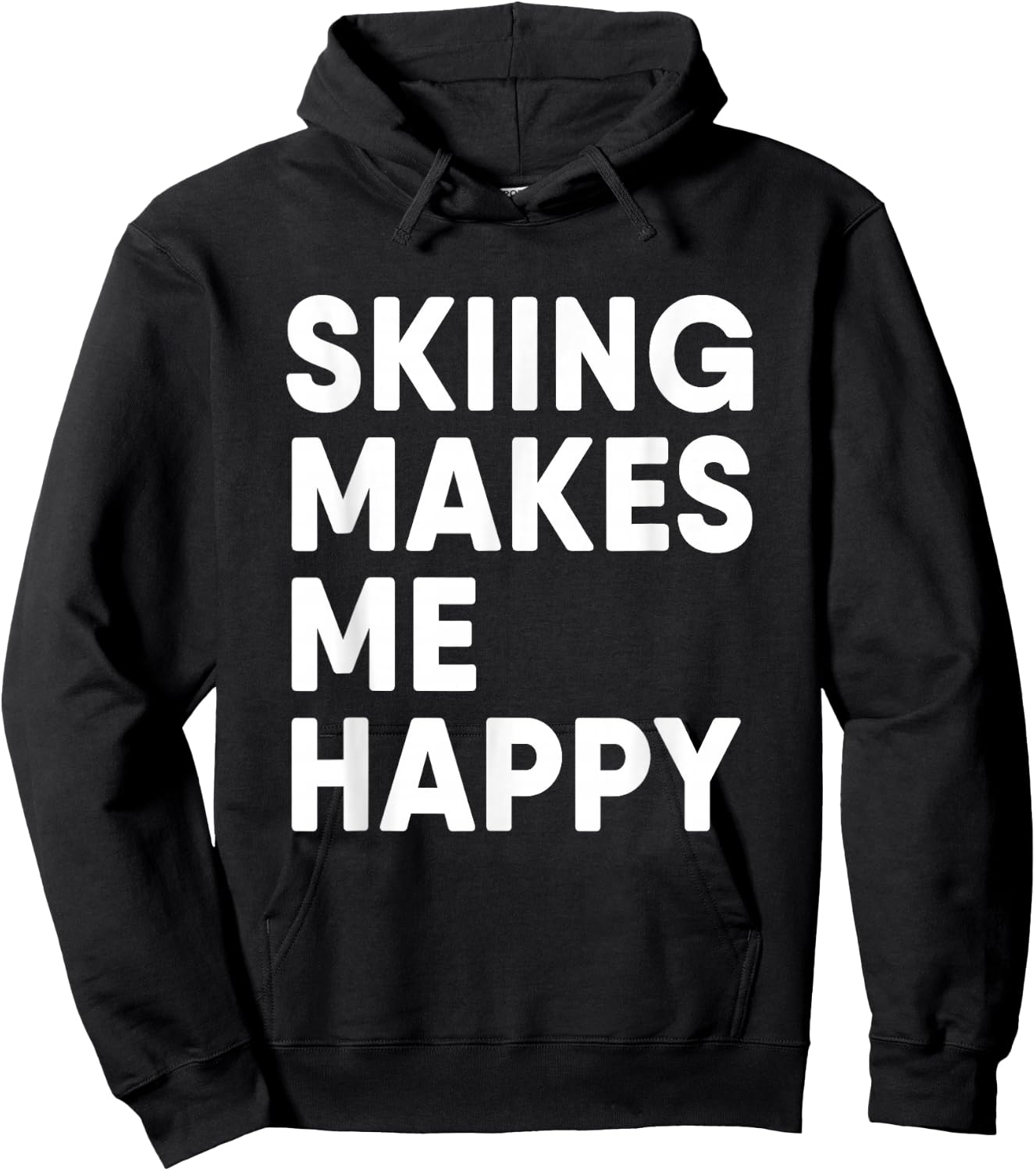 Skiing Makes Me Happy Skiing Hoodie - Hoodie | Black