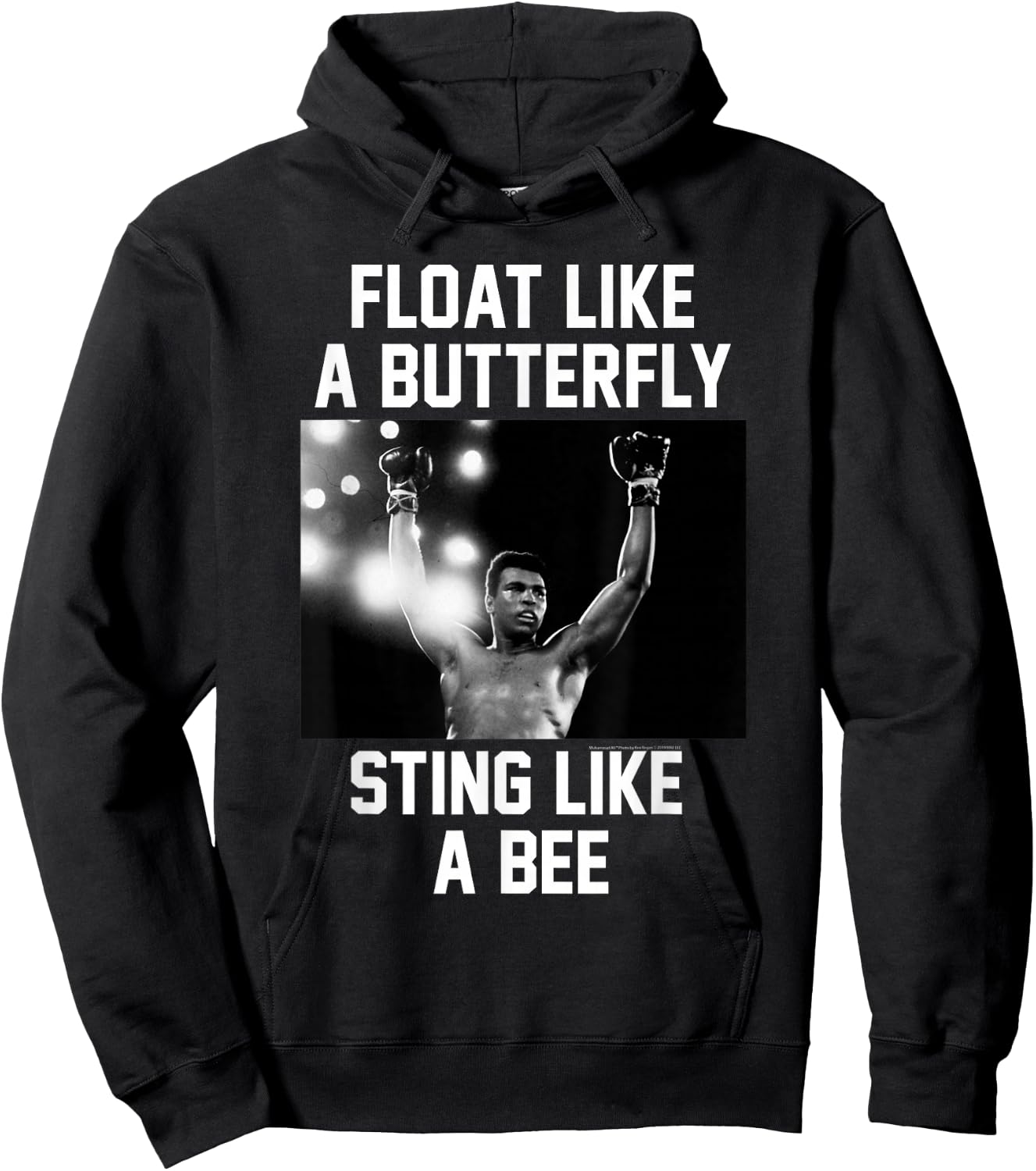 Muhammad Ali Float Like a Butterfly Small Hoodie - Hoodie | Black