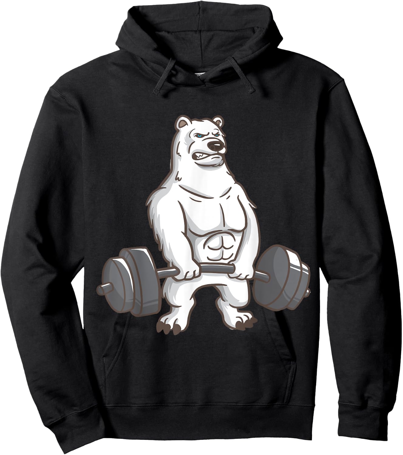 Polar Bear Powerlifting Weightlifting Gym And Animal Lovers Hoodie - Hoodie | Black