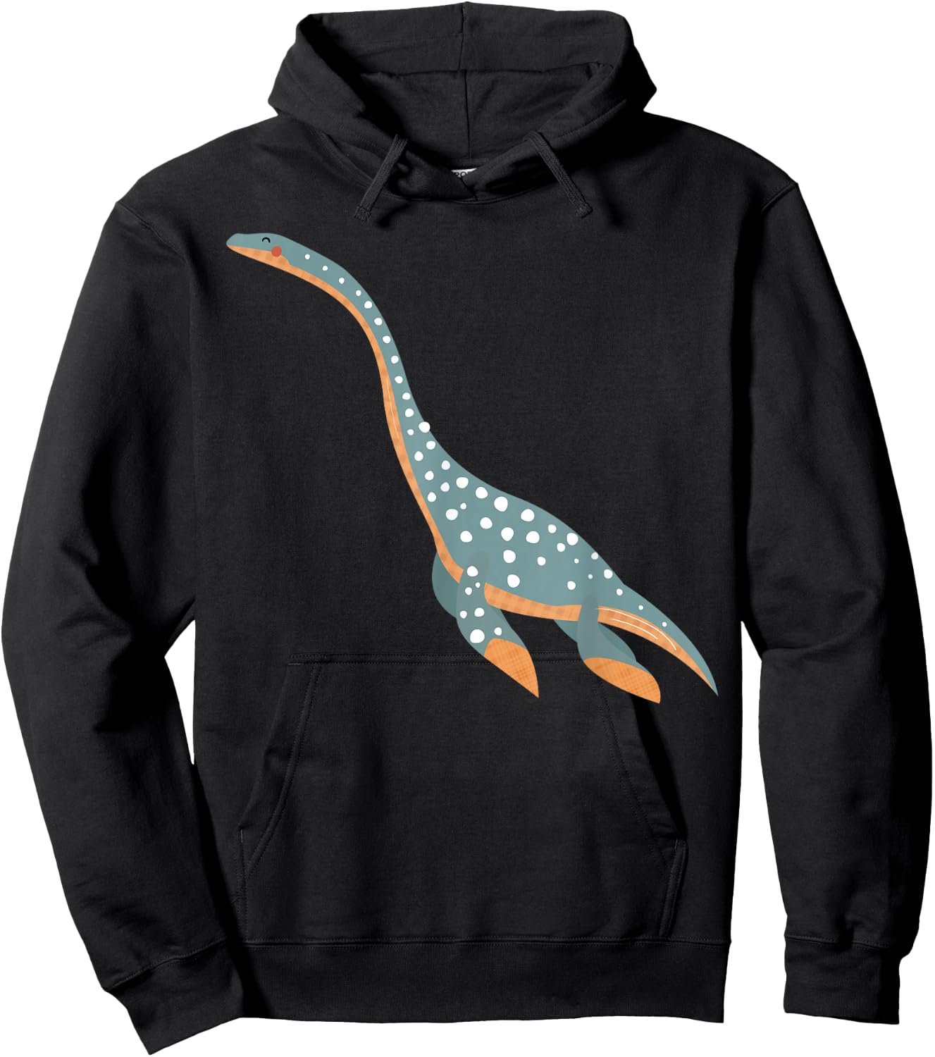 Cute Elasmosaurus | Swimming Ocean Dinosaur & Gift Hoodie - Hoodie | Black