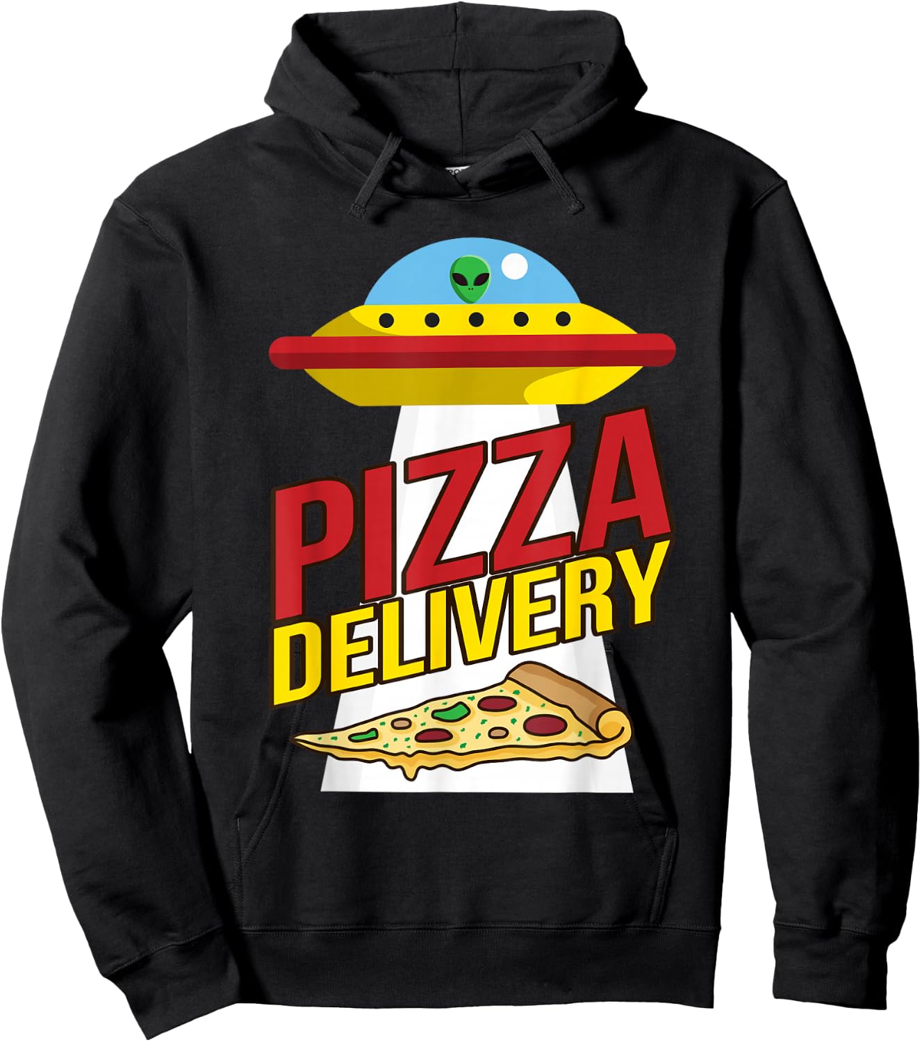 Cute Pizza Delivery Kid Birthday Gift Pizza Lovers Hoodie - Hoodie | Black
