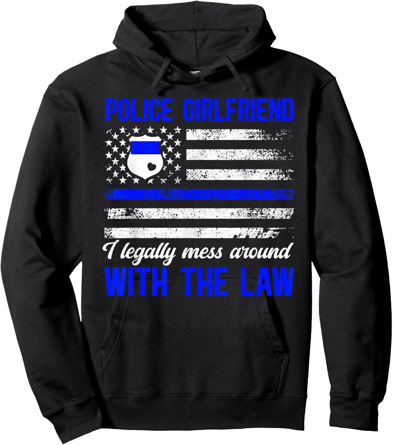Funny Police Girlfriend Of A Police Officer Girlfriend Hoodie - Hoodie | Black