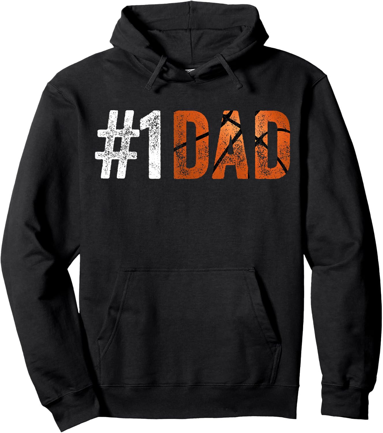 Number One Basketball Dad from Son for Fathers Day Funny Hoodie - Hoodie | Black
