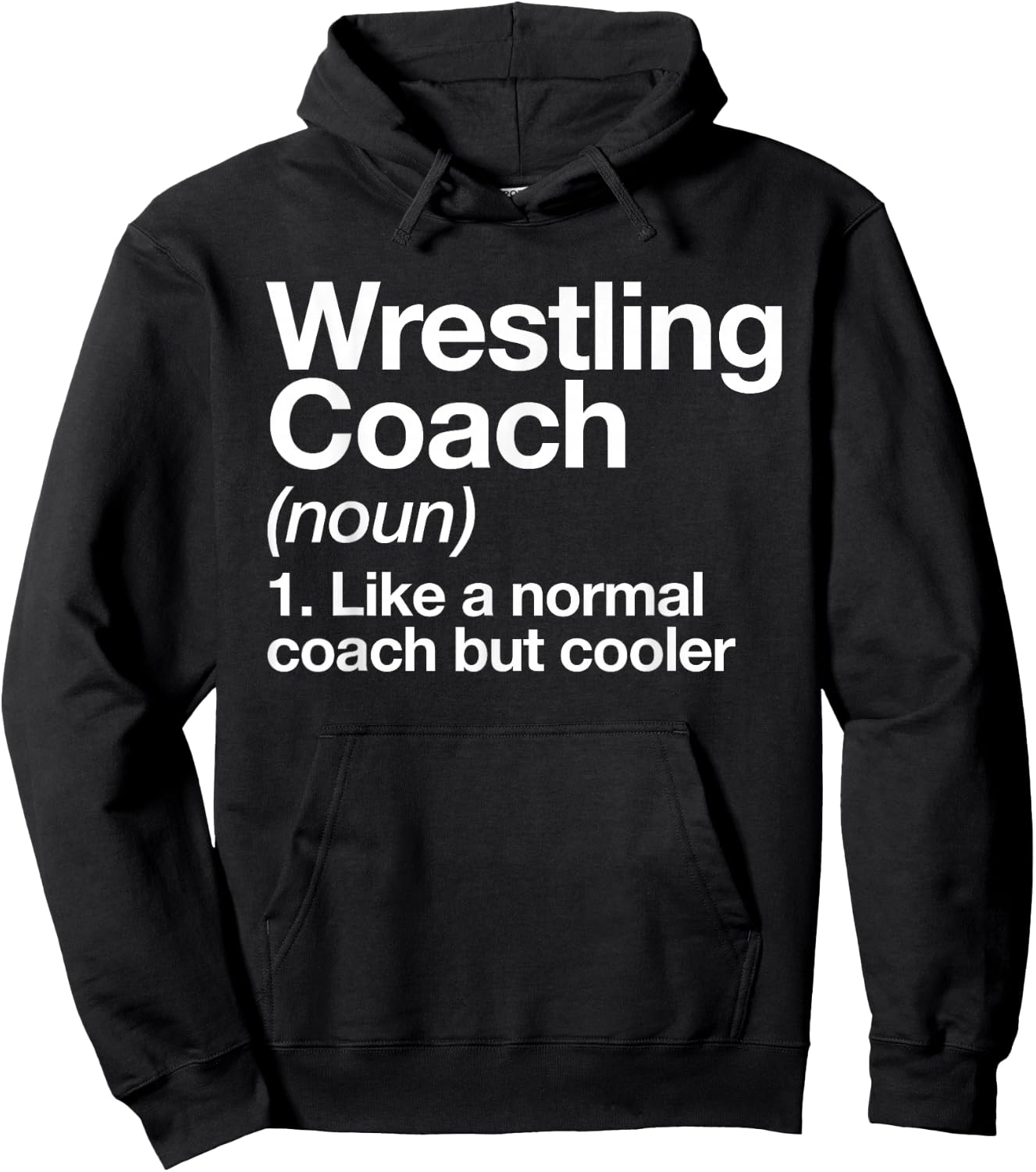 Wrestling Coach Definition Funny Sports Trainer Instructor Hoodie - Hoodie | Black