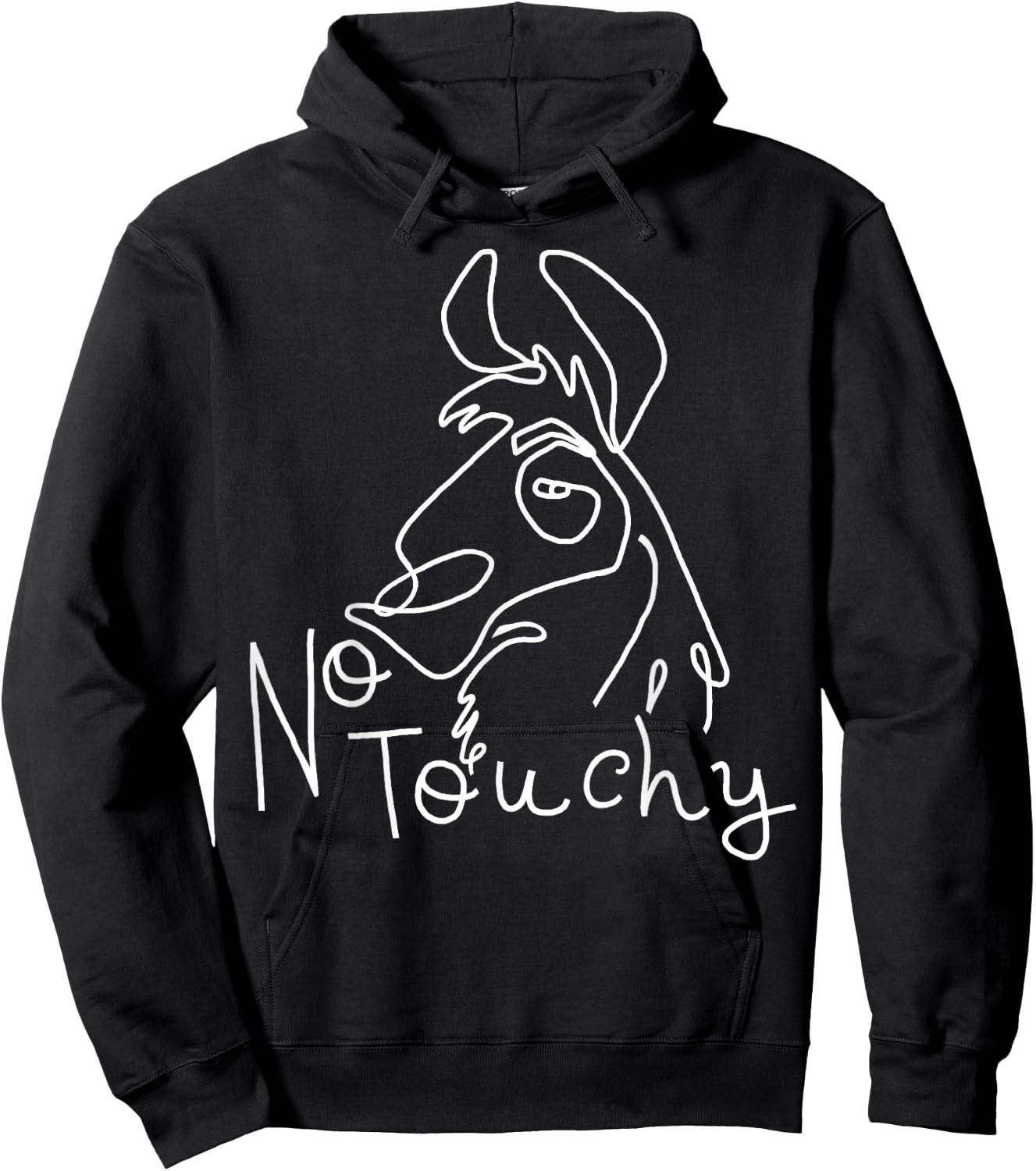 Disney Emperor's New Groove Kuzco The Llama No Touchy Hoodie - Hoodie | Black