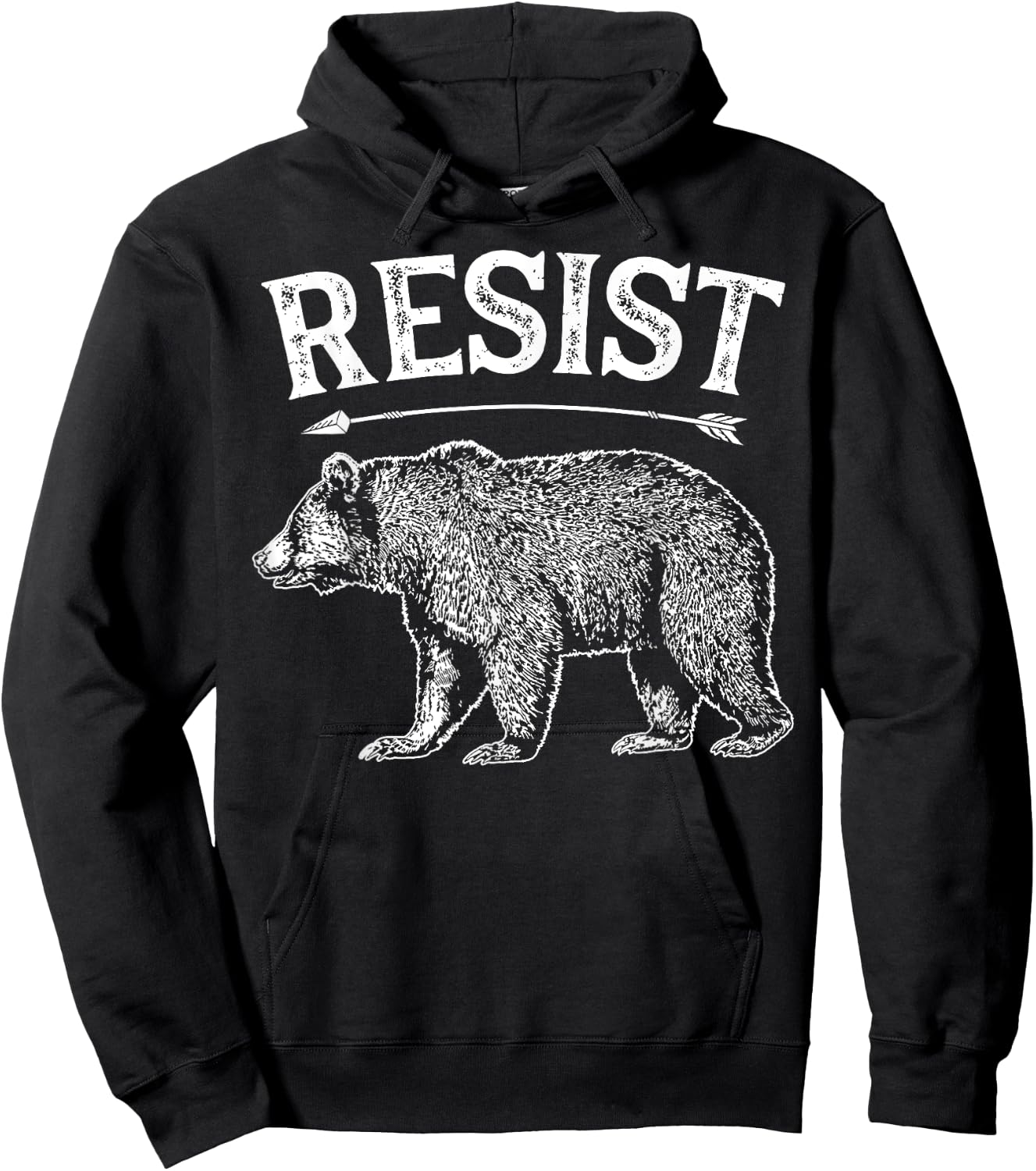 ALT US National Park Resist Service T shirt Bear Vintage Hoodie - Hoodie | Black