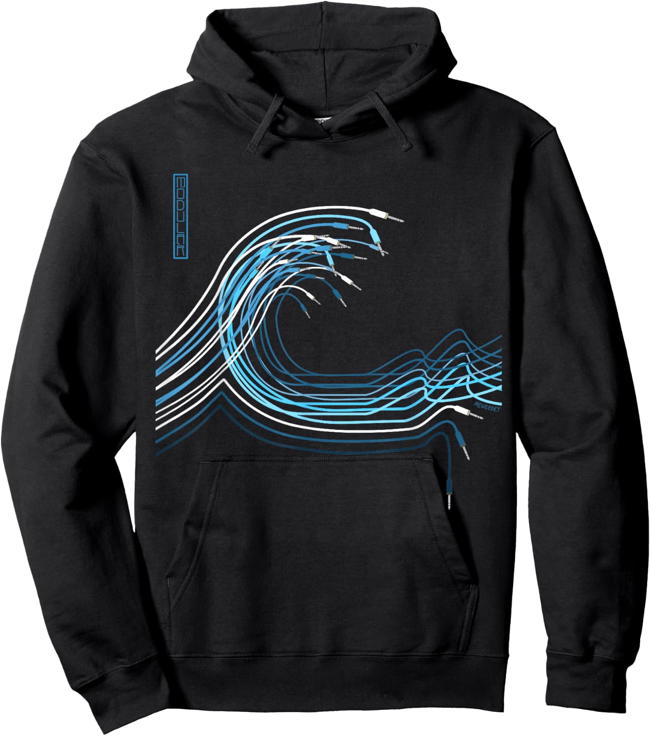 Great Wave for Electronic Musician and Synthesizer Player Hoodie - Hoodie | Black
