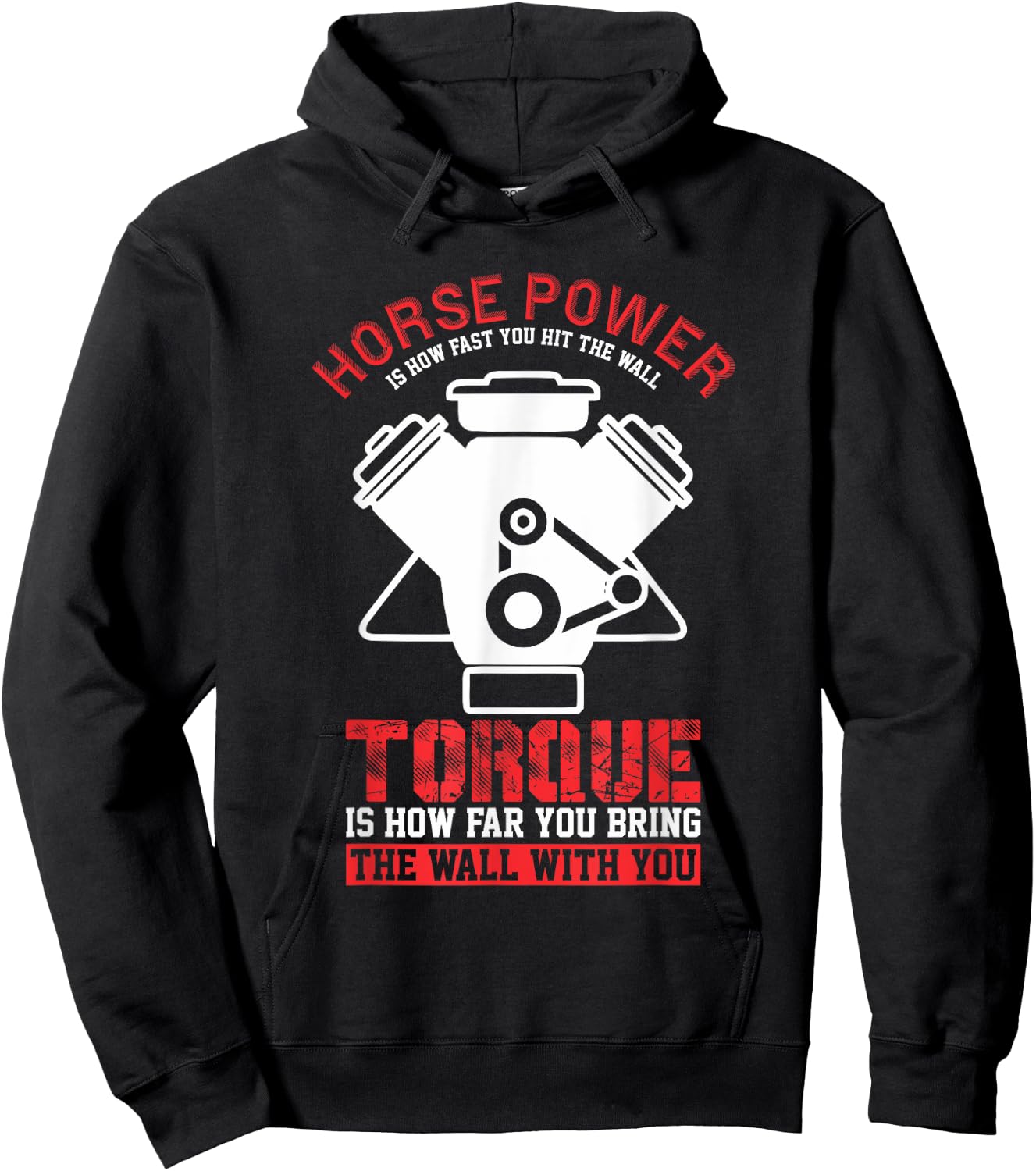 Horsepower And Torque Mechanics &Fast Drivers Funny Hoodie - Hoodie | Black