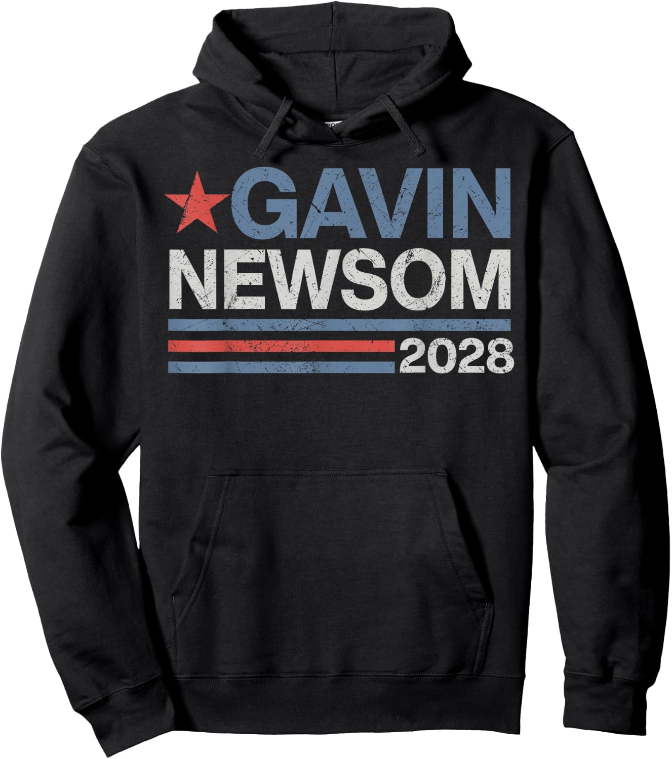 Newsom 2028 Gavin Newsom 2028 President 48 Election Campaign Hoodie - Hoodie | Black