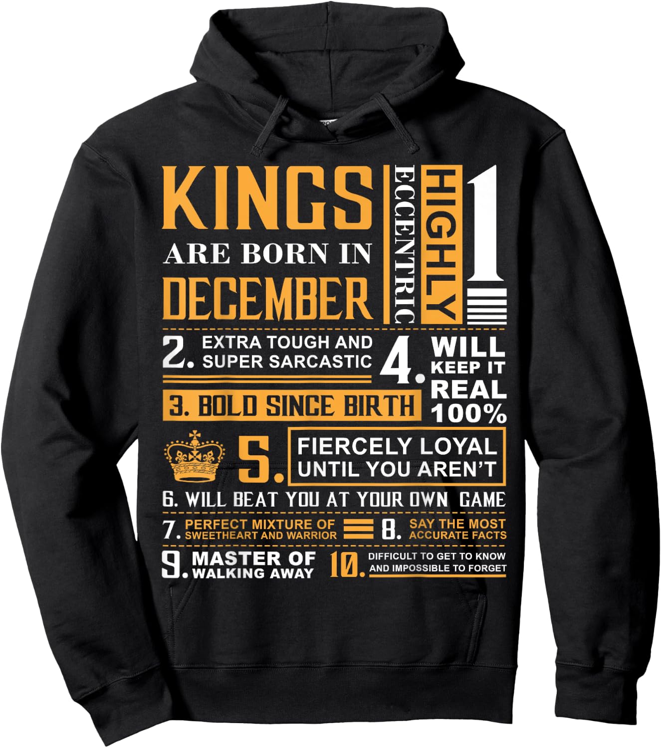 Birthday Gifts - Kings are Born In December Hoodie - Hoodie | Black
