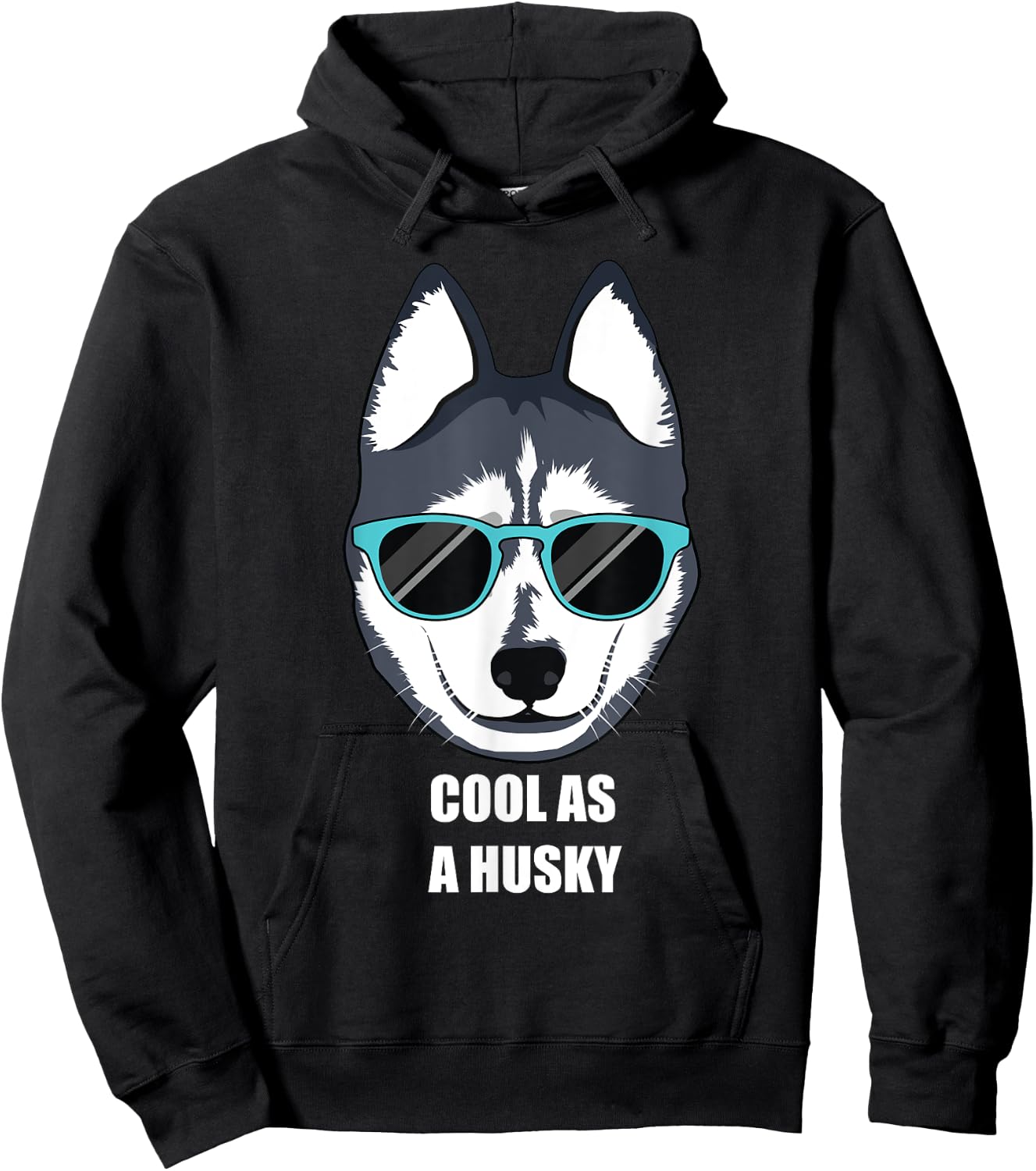 Malamute Cool as a Siberian Husky Shirt with Sunglasses Hoodie - Hoodie | Black
