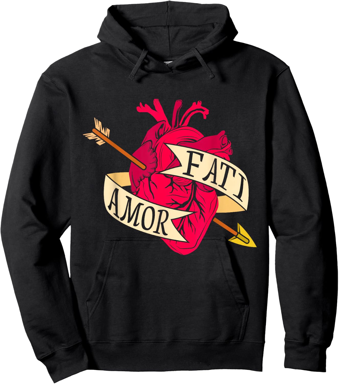 Stoicism Philosophy Shirts - Amor Fati Hoodie - Hoodie | Black
