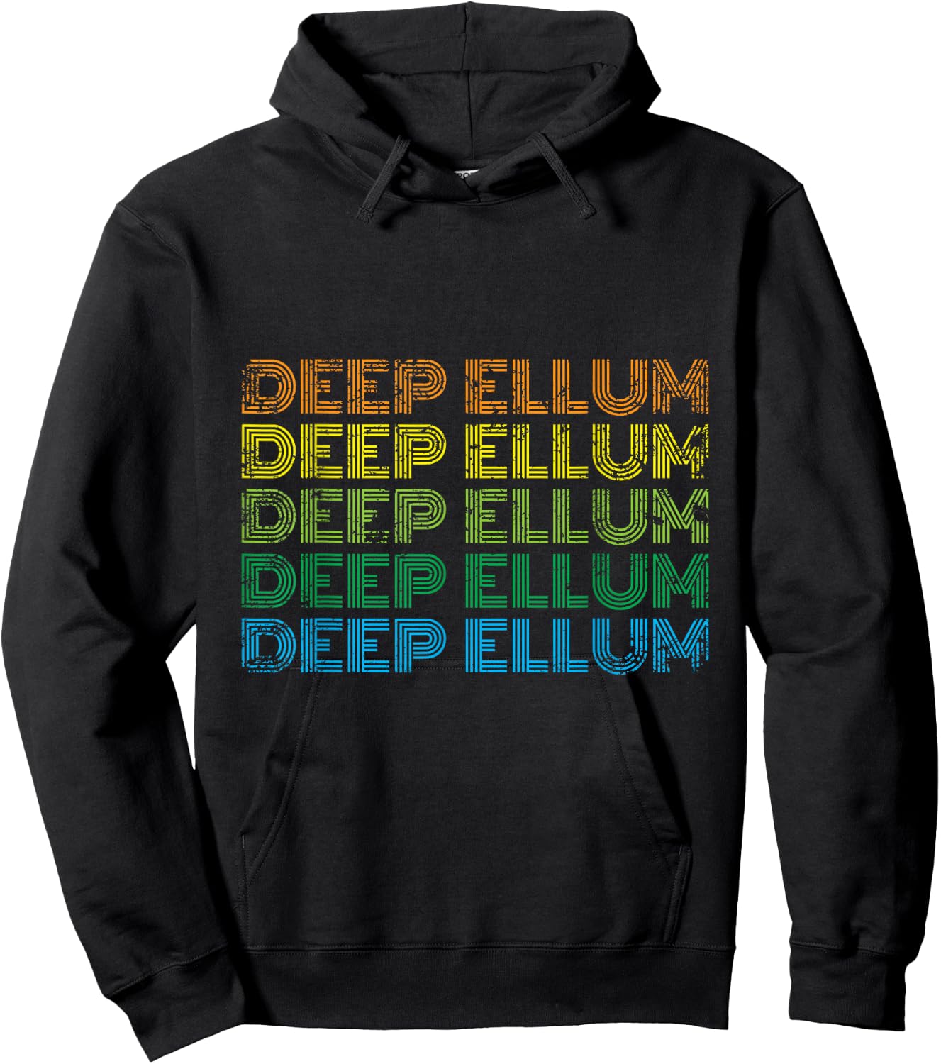 Deep Ellum Vintage Retro Dallas Texas Music Art Local Bands Hoodie - Hoodie | Black