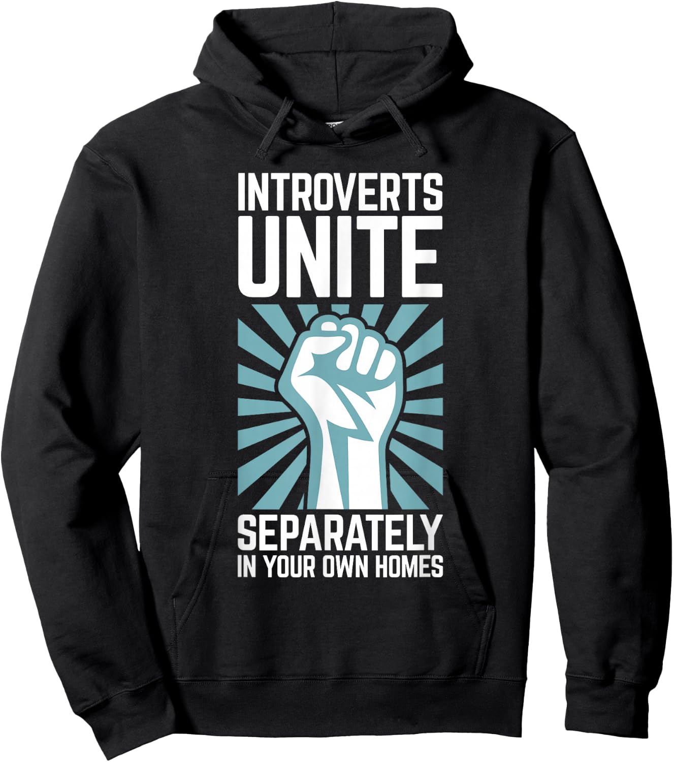 Introverts Unite Separately in Your Own Homes Shirt Hoodie - Hoodie | Black