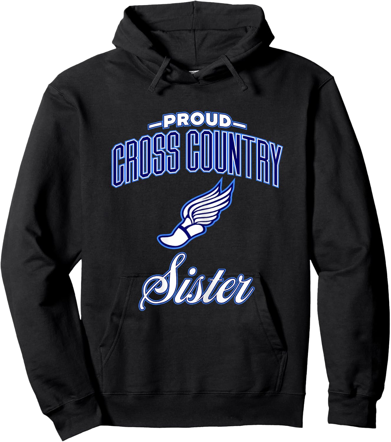 Proud Cross Country Sister Shirt & Girls Hoodie - Hoodie | Black
