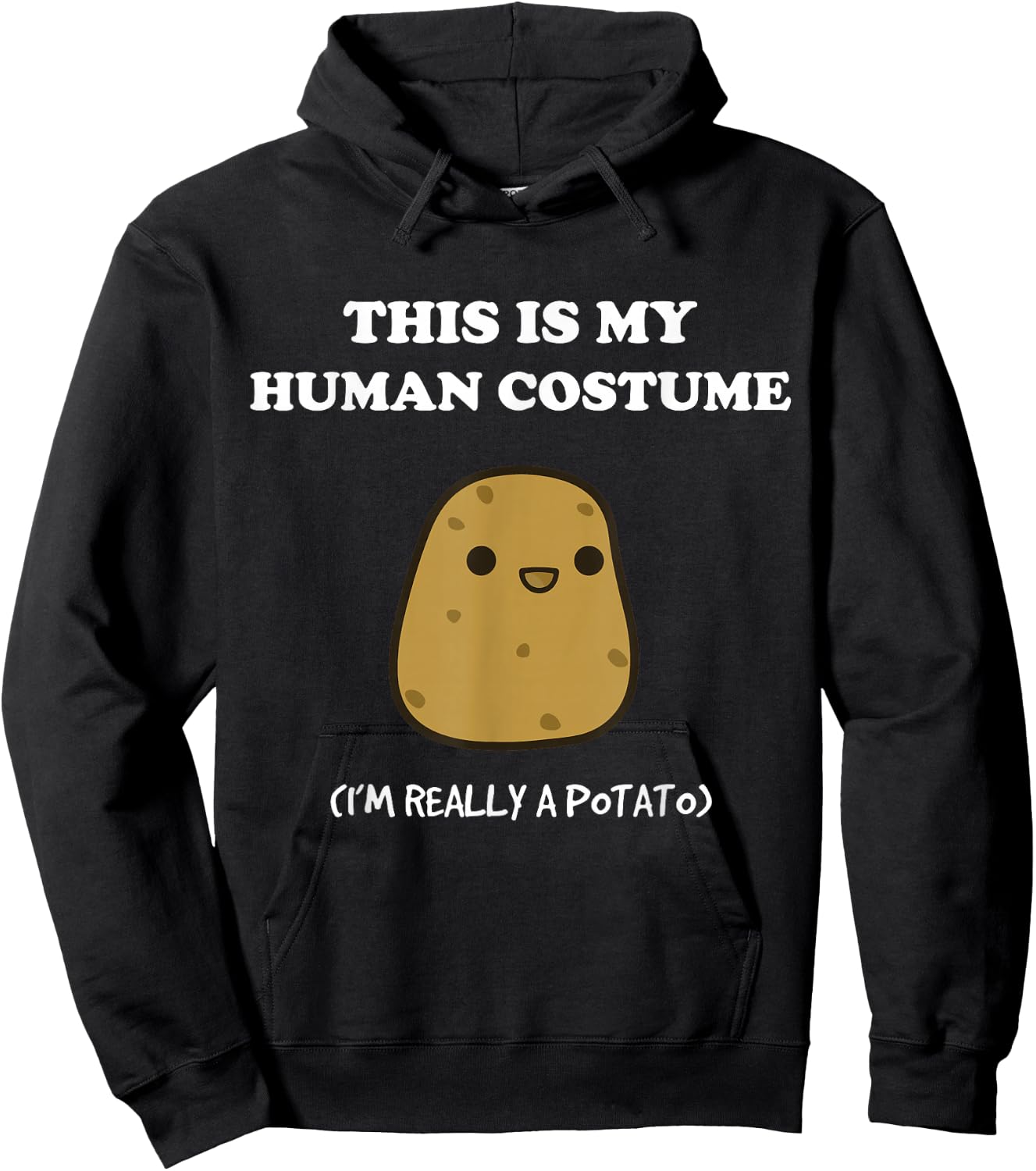 Funny Potato Humour This is My Human Costume Halloween Potato Hoodie - Hoodie | Black