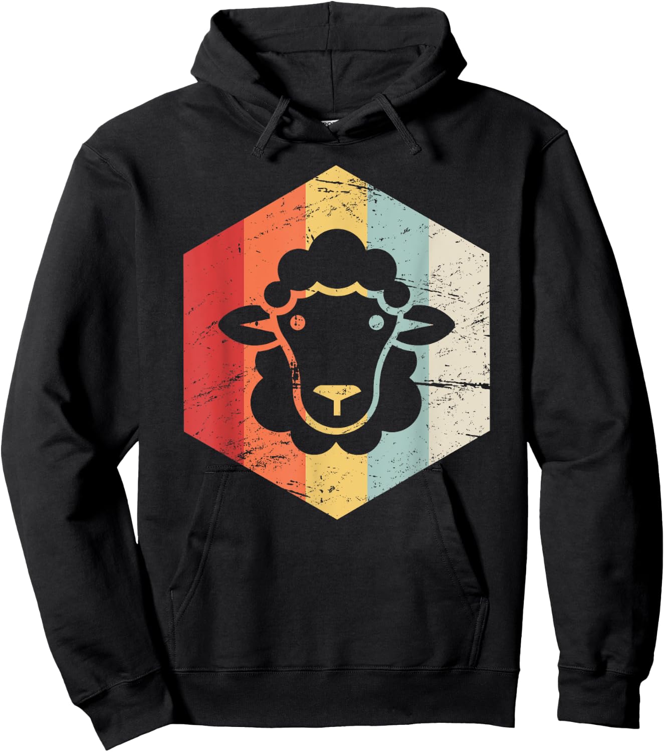 Retro Sheep Hoodie - Hoodie | Black