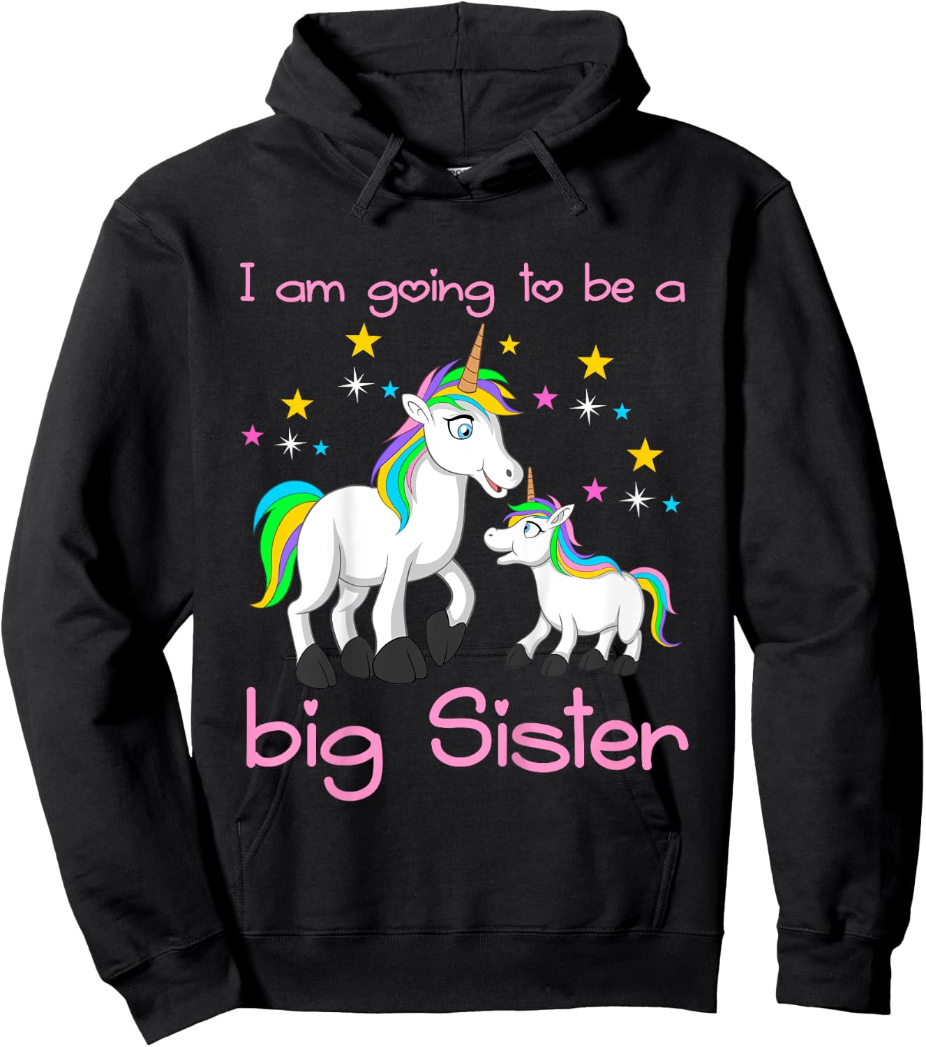 I am going to be a big sister Hoodie - Hoodie | Black
