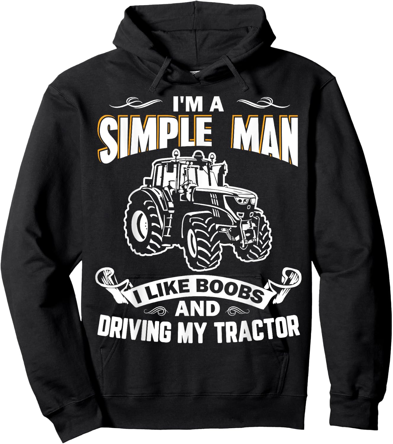 I Like Boobs And Driving My Tractor Farming Plowing Hoodie - Hoodie | Black