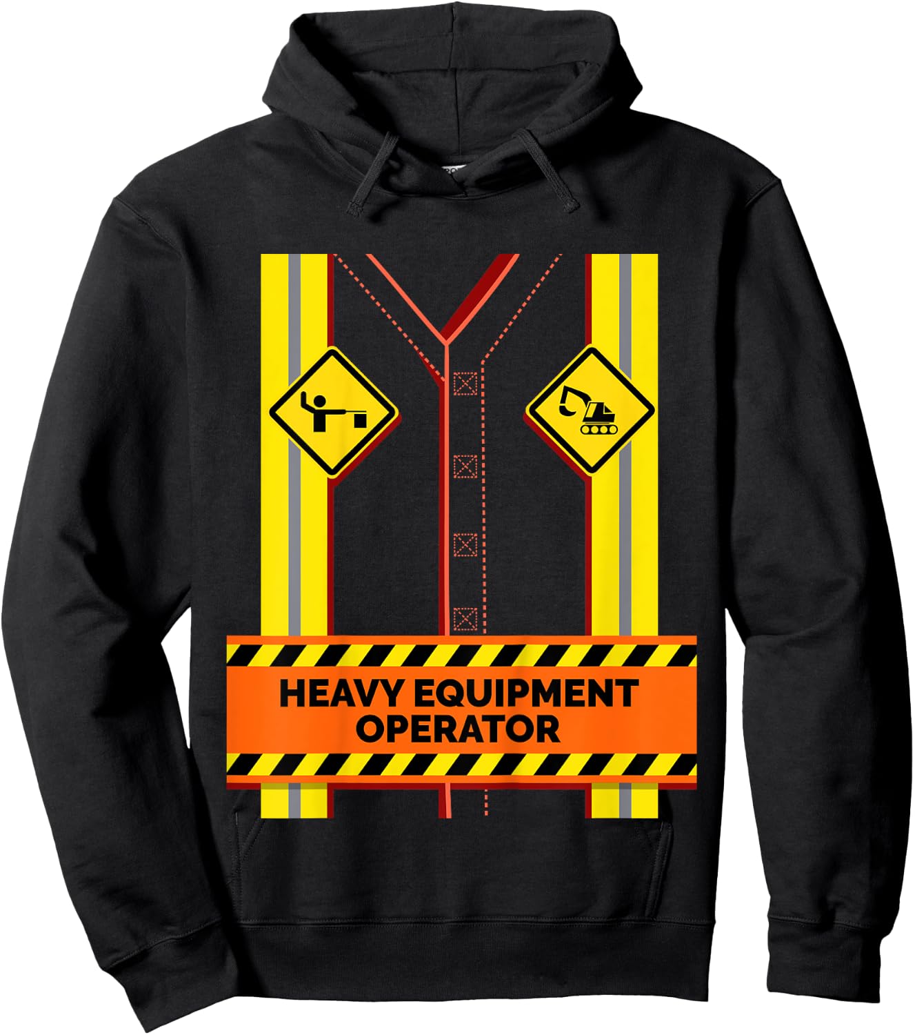 Kids Kids Construction Worker Costume Boys Equipment Operator Hoodie - Hoodie | Black