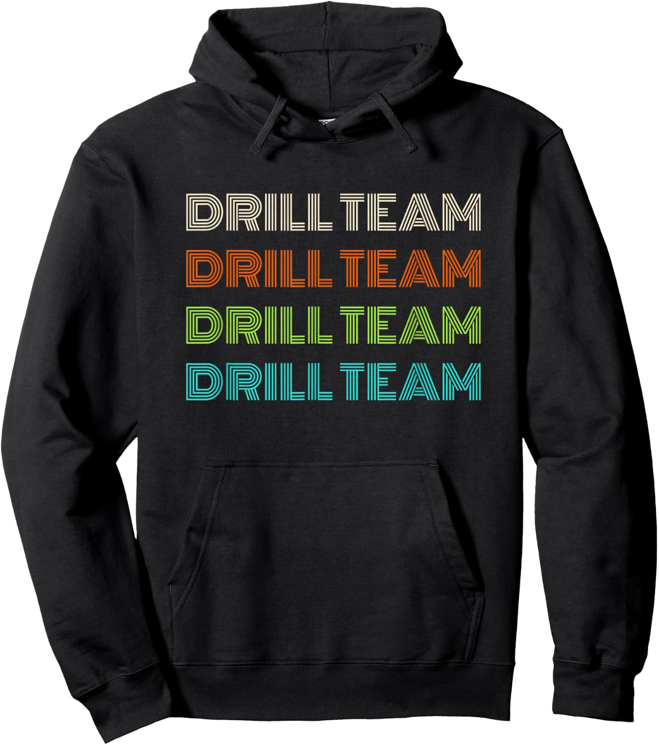 Classic 1970's Drill Team Hoodie - Hoodie | Black