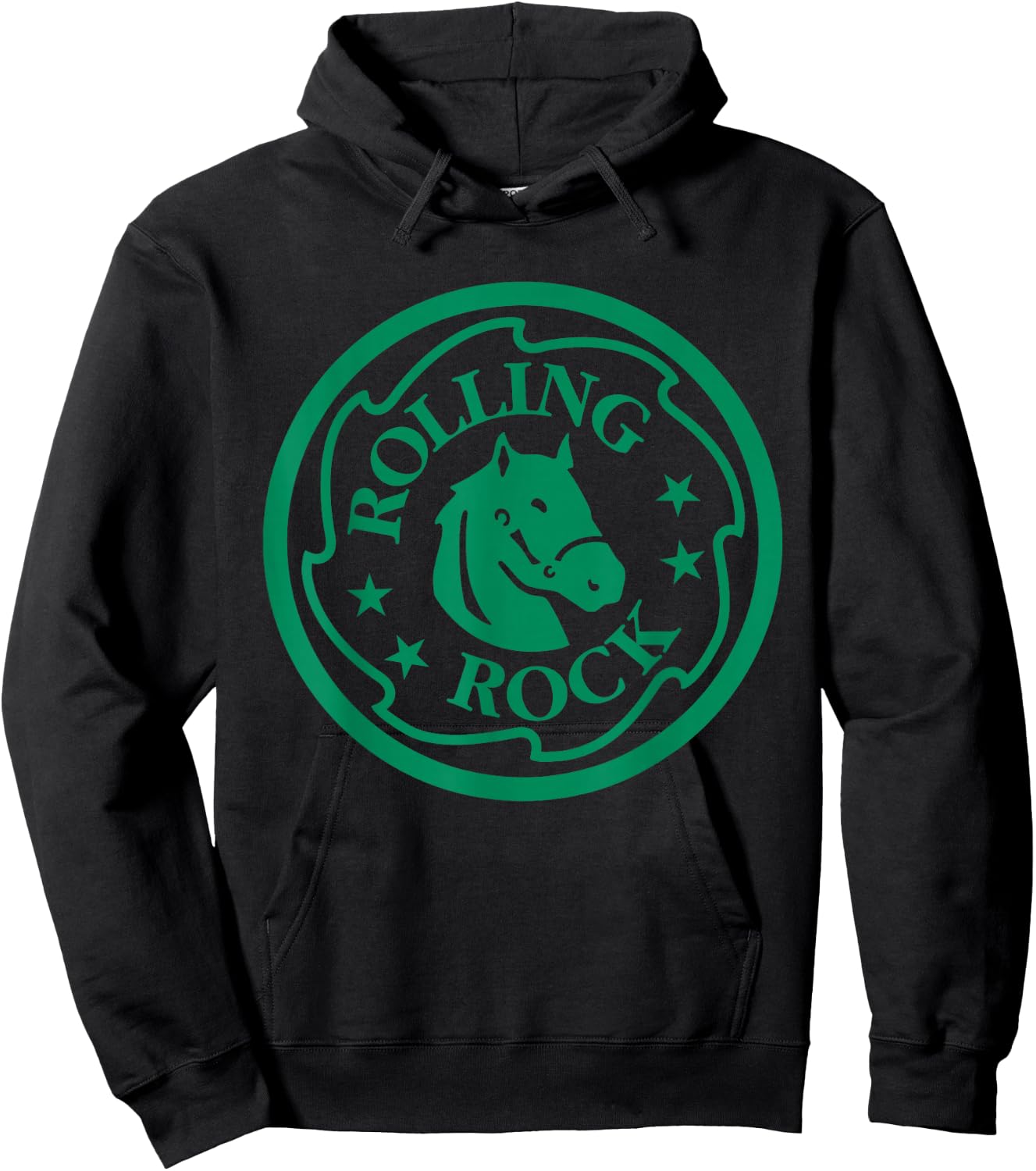 Rolling Rock Extra Pale Horsehead Ring Logo Hoodie - Hoodie | Black