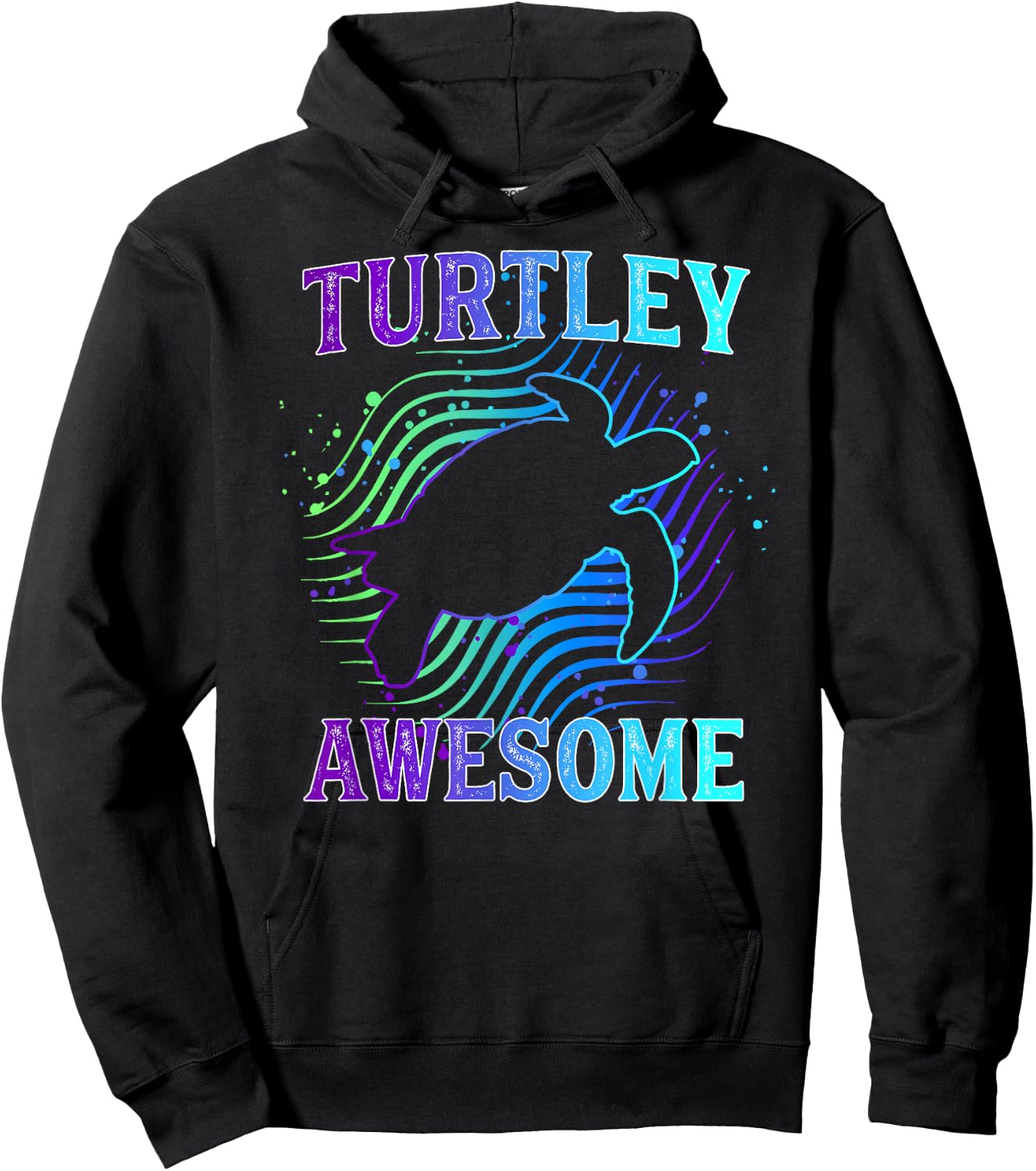 Turtley Awesome Funny Turtle Pun Sea Turtle Gift Hoodie - Hoodie | Black