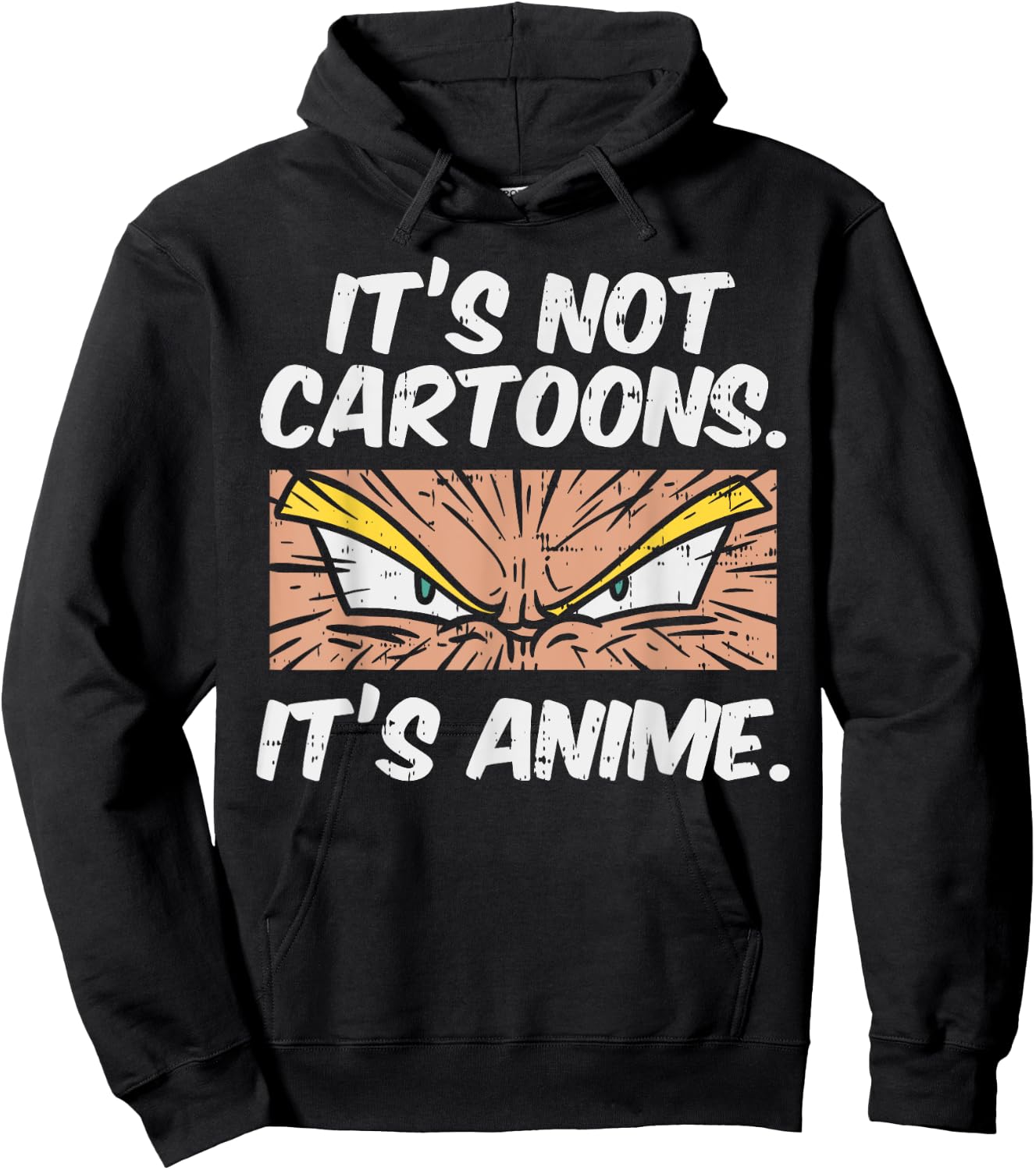 Not Cartoons Its Anime Funny Japanese Manga Lover Otaku Gift Hoodie - Hoodie | Black