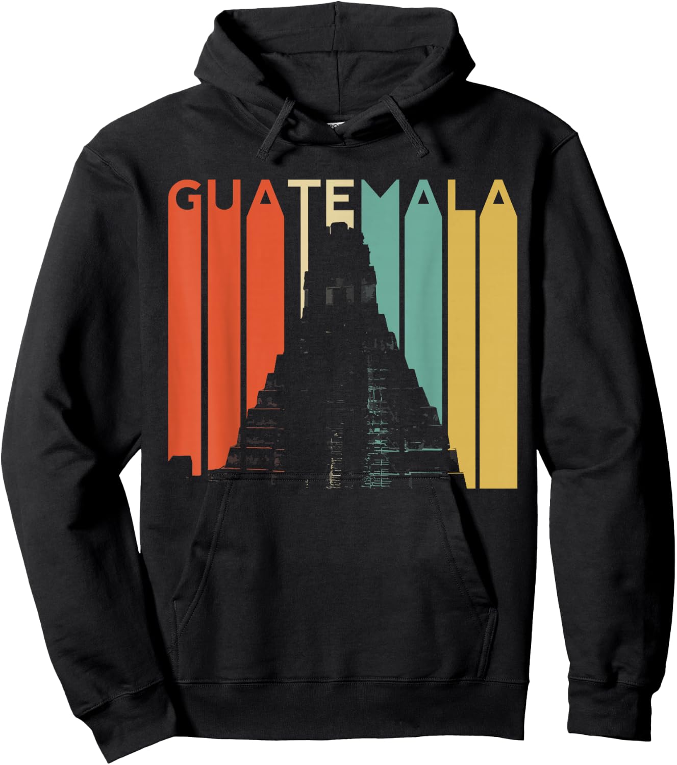 Guatemala Chapin Atitlan Tikal Maya Retro Guate Quetzal Arte Hoodie - Hoodie | Black