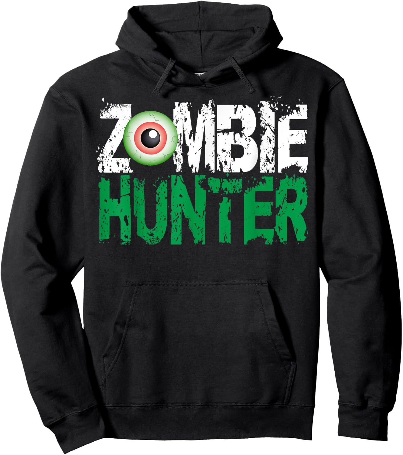 Zombie Hunter Halloween Shirt Cute with an Eye Hunting Gift Hoodie - Hoodie | Black