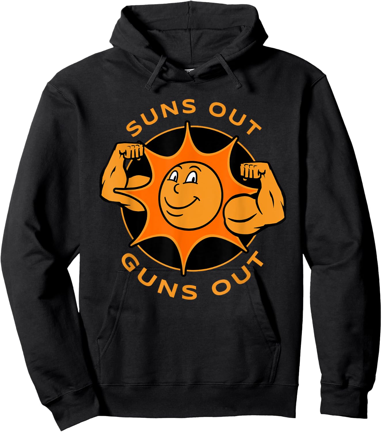 Funny Suns Out Guns Out Summer Gift Bodybuilders Hoodie - Hoodie | Black