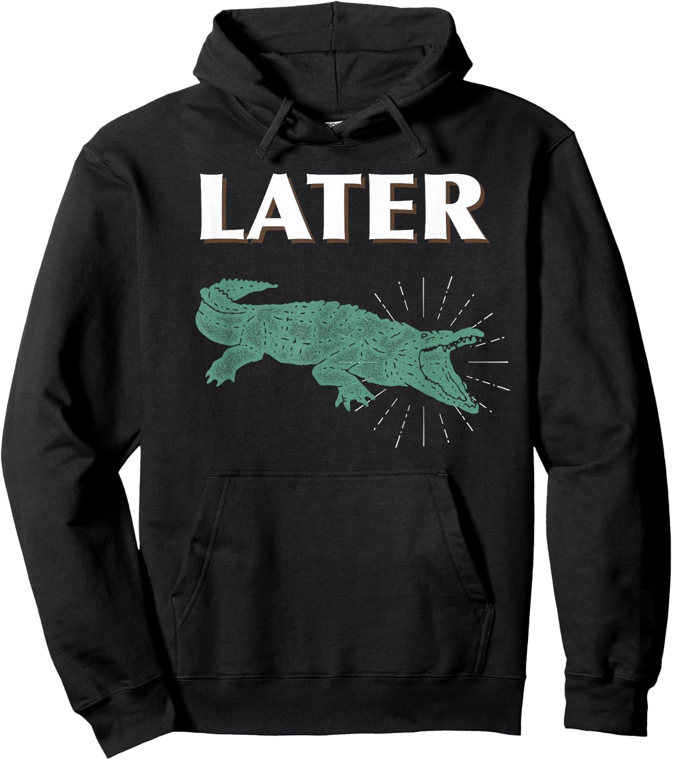 Later Alligator For Kids, Men, and Women Hoodie - Hoodie | Black