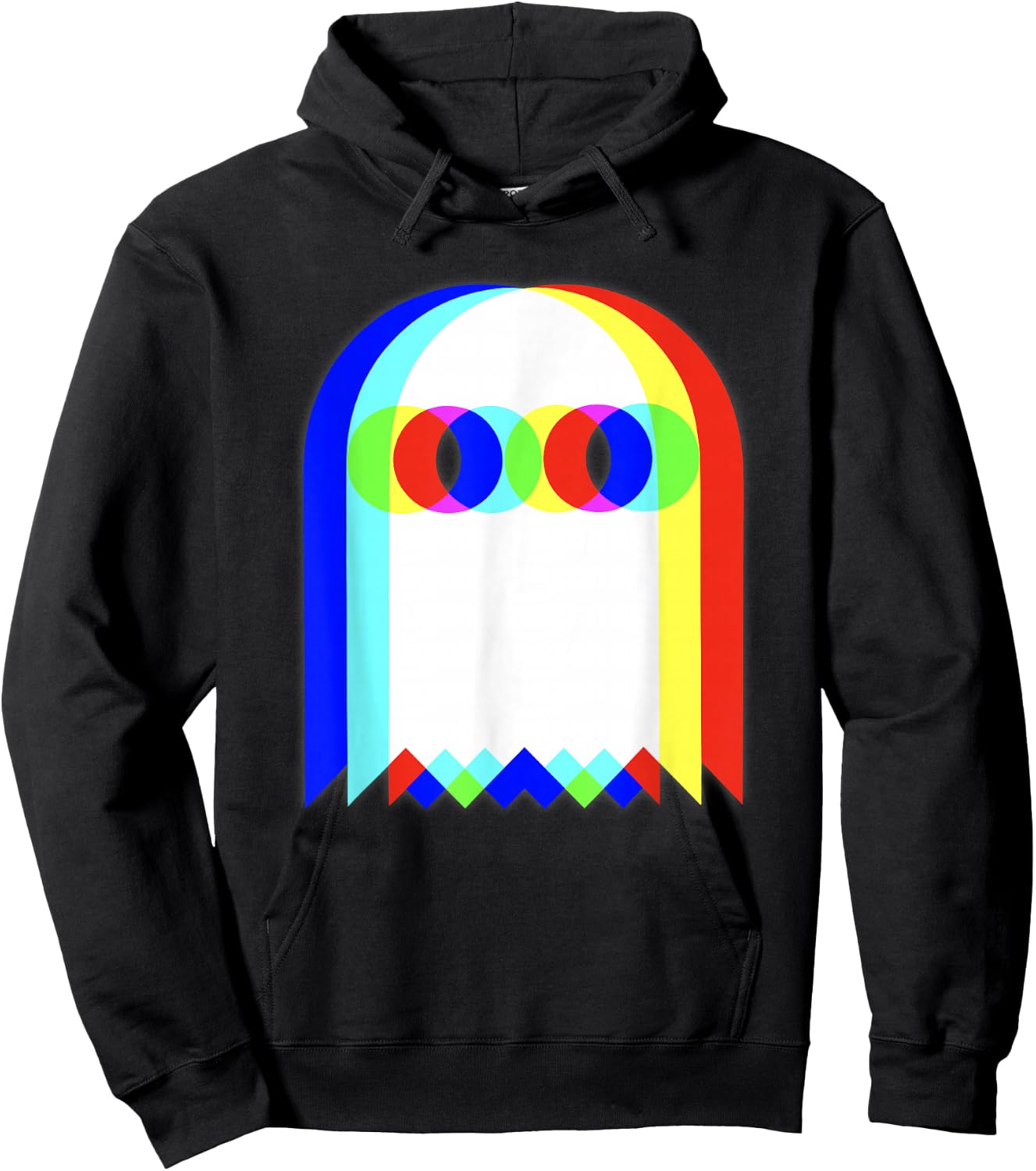 Threadrock Vaporwave Psychedelic Ghost Retro Halloween Techno EDM Adults Kids Hoodie - Hoodie | Black