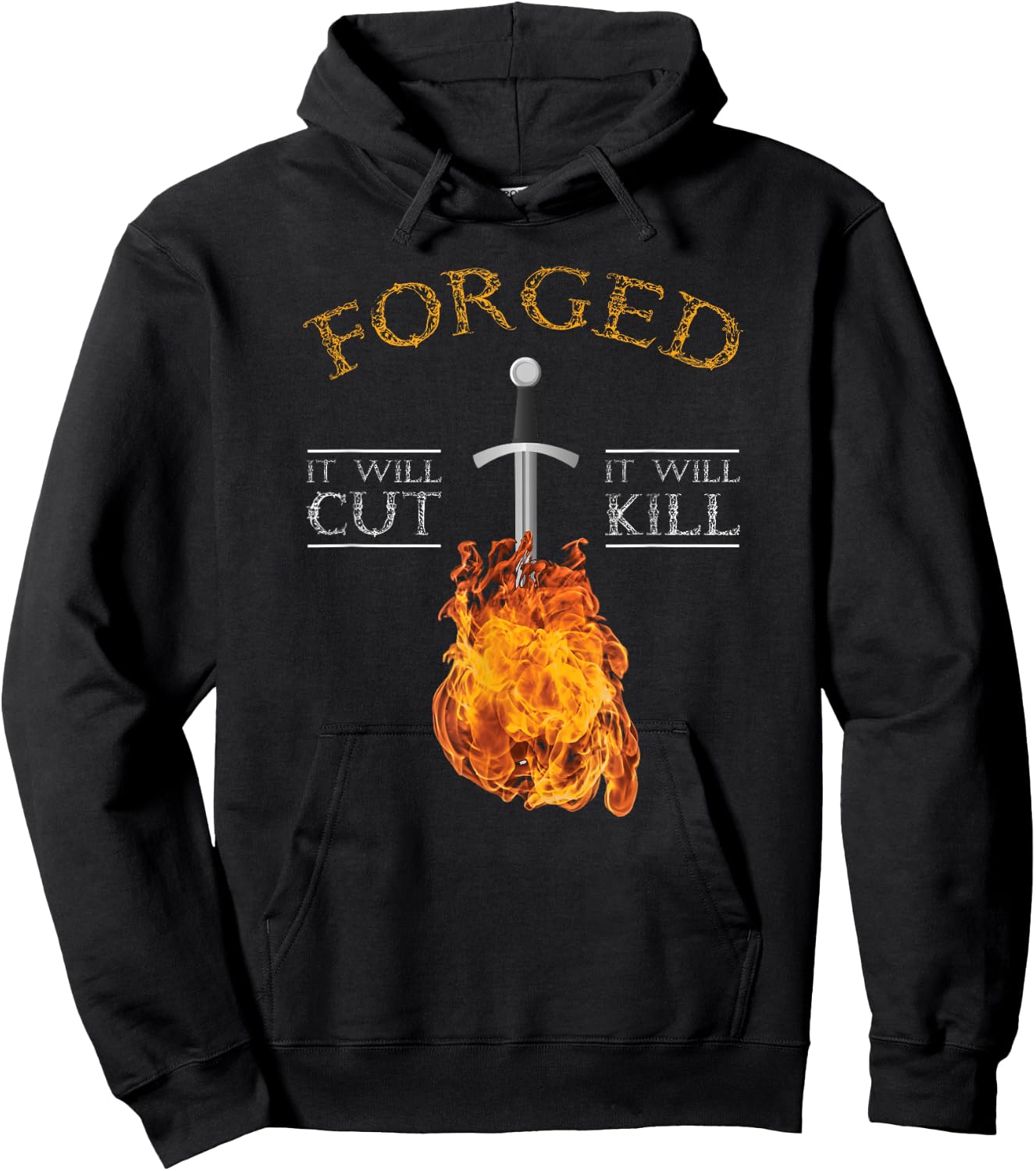 Knife Forging It Will Cut Hoodie - Hoodie | Black
