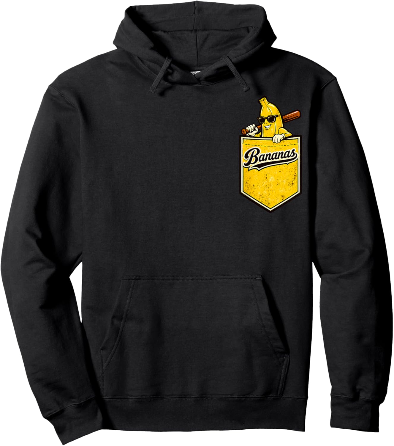 Funny Banana Pocket Fruit Men Women Boys Girls Kids Hoodie - Hoodie | Black