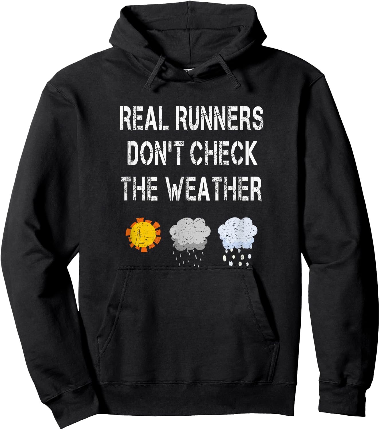 Run Streak Funny Runners Gifts Sarcastic Running Sayings Hoodie - Hoodie | Black