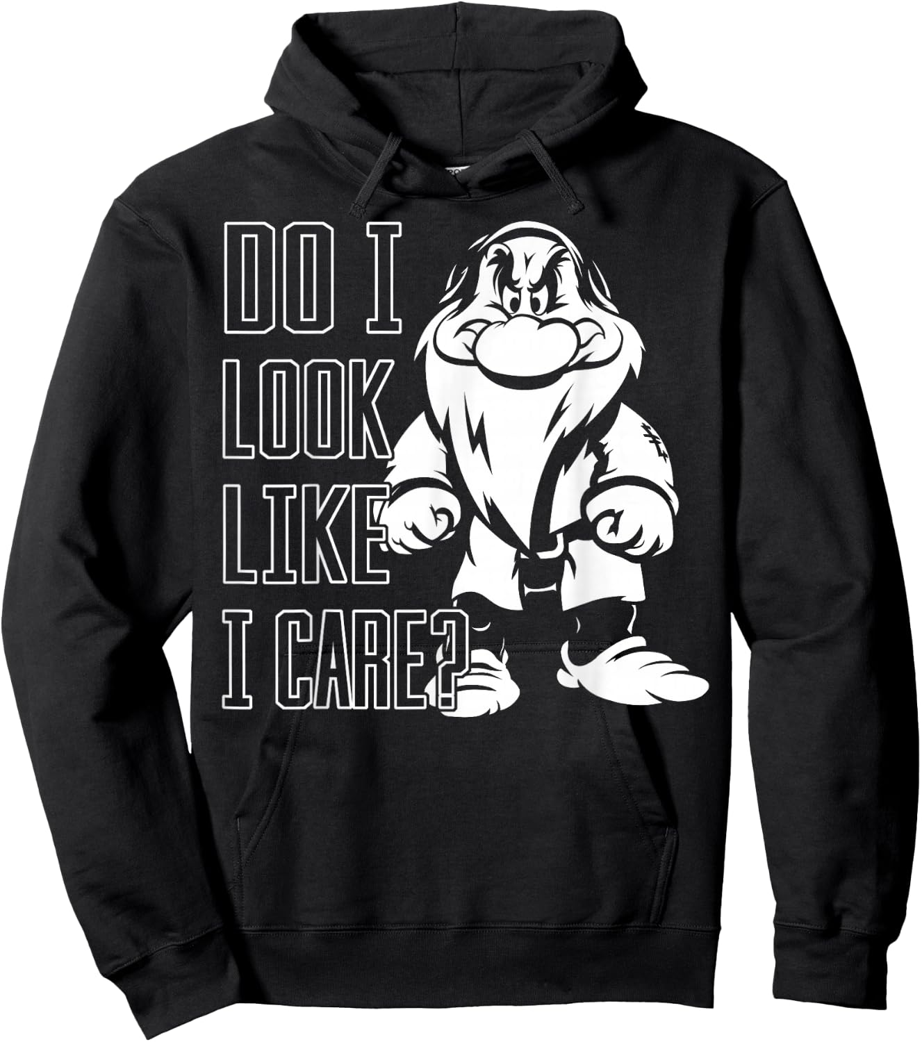 Disney Snow White Grumpy Do I Look Like I Care Hoodie - Hoodie | Black