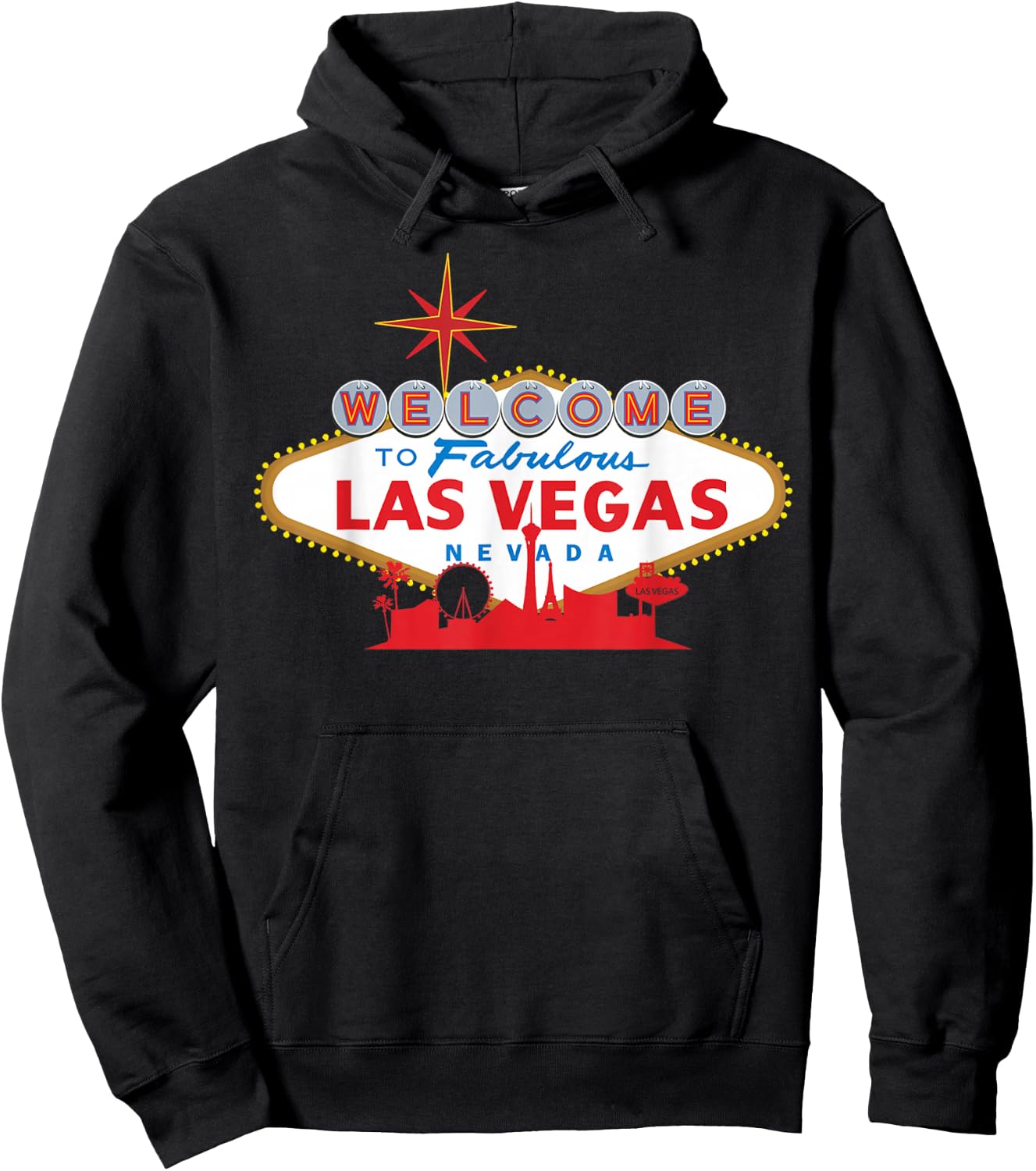 New LAS Vegas Love for Holidays in Vegas Small Hoodie - Hoodie | Black