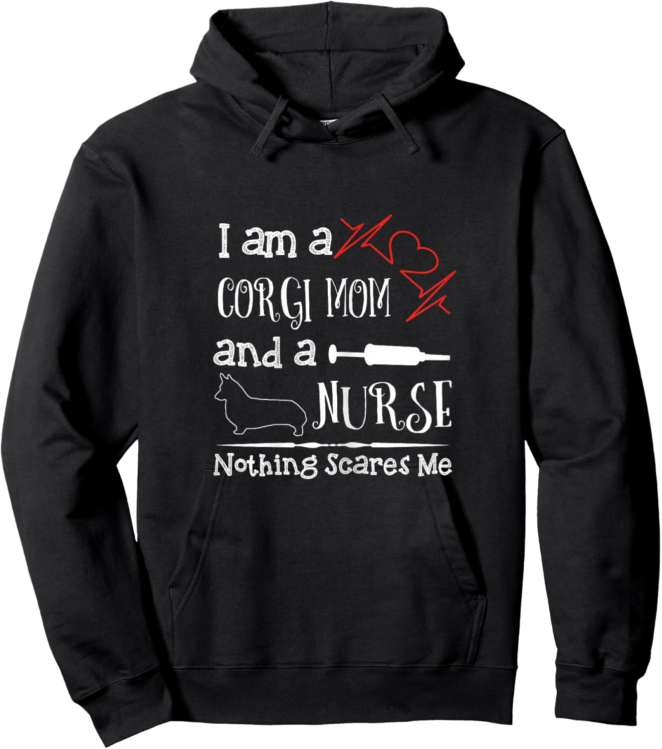 Funny Nursing Gift Corgi Nurse Mom Lover Week Gear Hoodie - Hoodie | Black