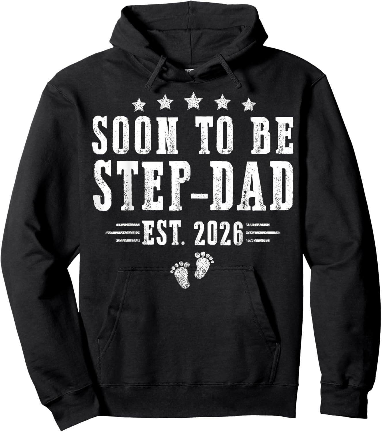 Soon to Be Step-Dad est.2026 Father's Day Promoted to Papa Hoodie - Hoodie | Black