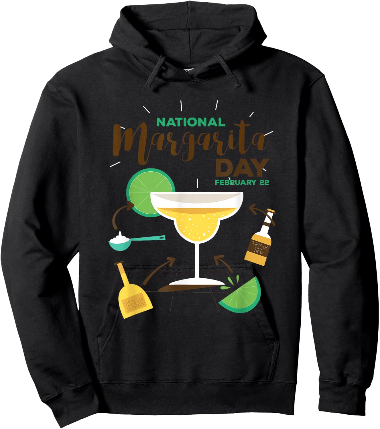 National Margarita Day Hoodie - Hoodie | Black