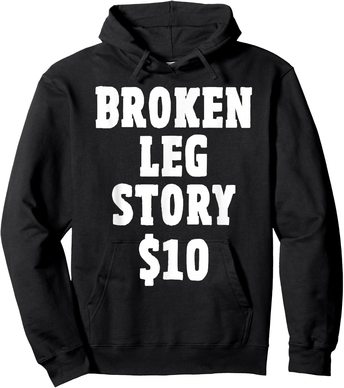 Broken Leg Gifts for Kids: Broken Leg Story $10 Hoodie - Hoodie | Black