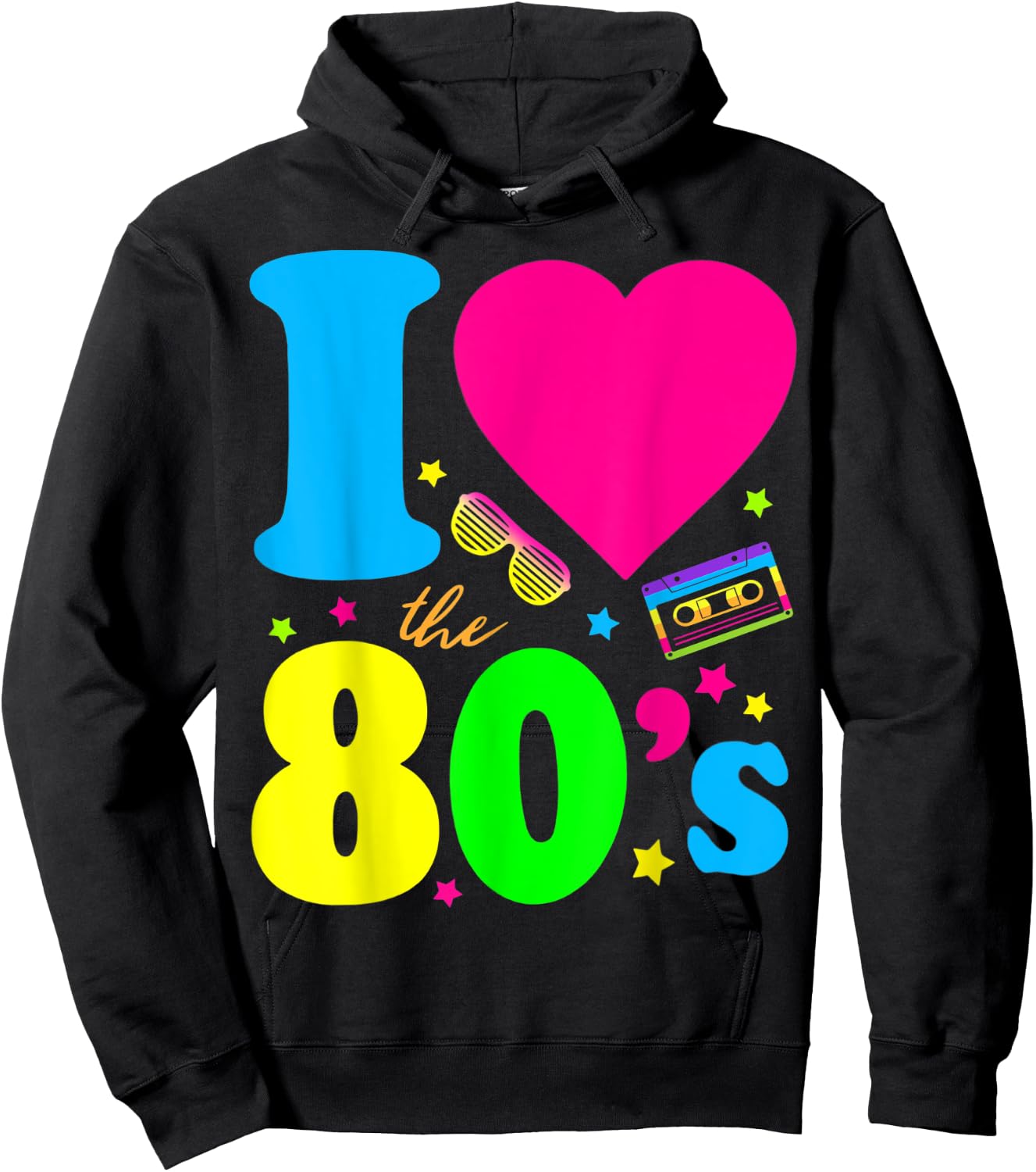 I love the 80s eighties Hoodie - Hoodie | Black