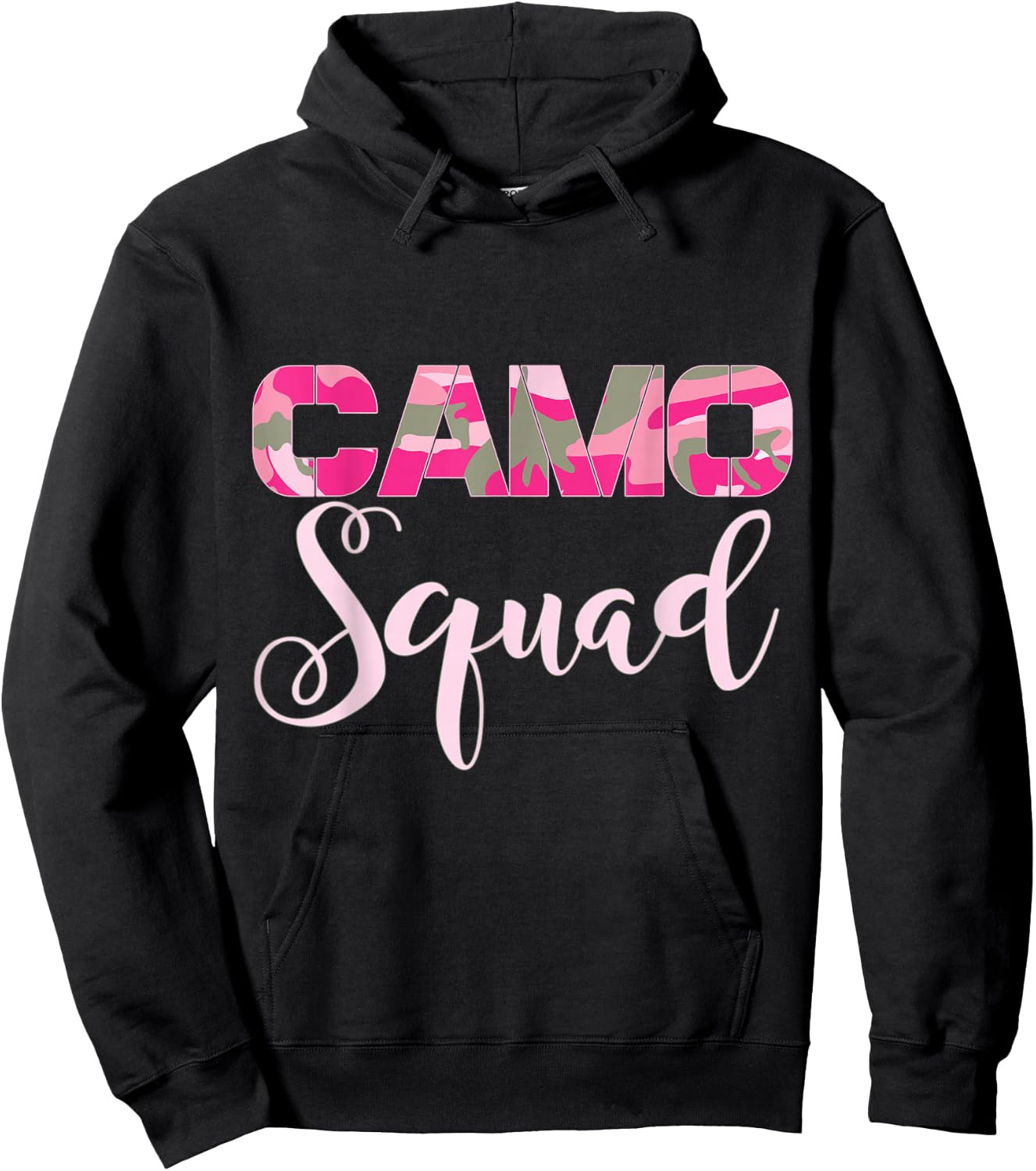 Pink Camo Squad T Shirt Hoodie - Hoodie | Black