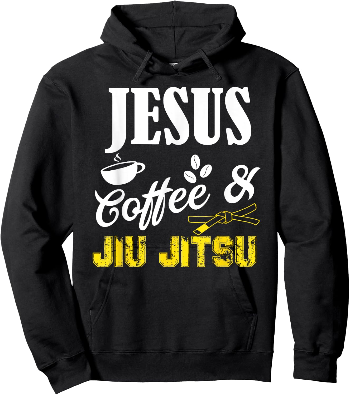 Jesus Coffee and Jiu Jitsu Shirt Brazilian JiuJitsu BJJ Gift Hoodie - Hoodie | Black