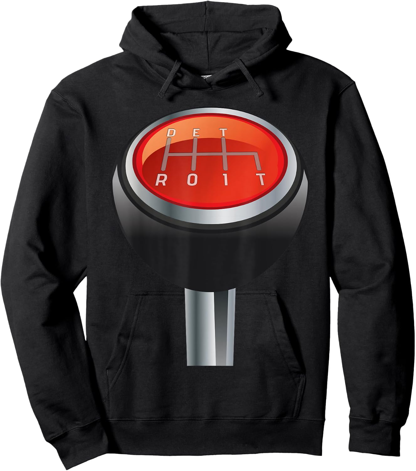 Detroit Manual Gearbox Shifter Knob in 3D T Shirt Hoodie - Hoodie | Black