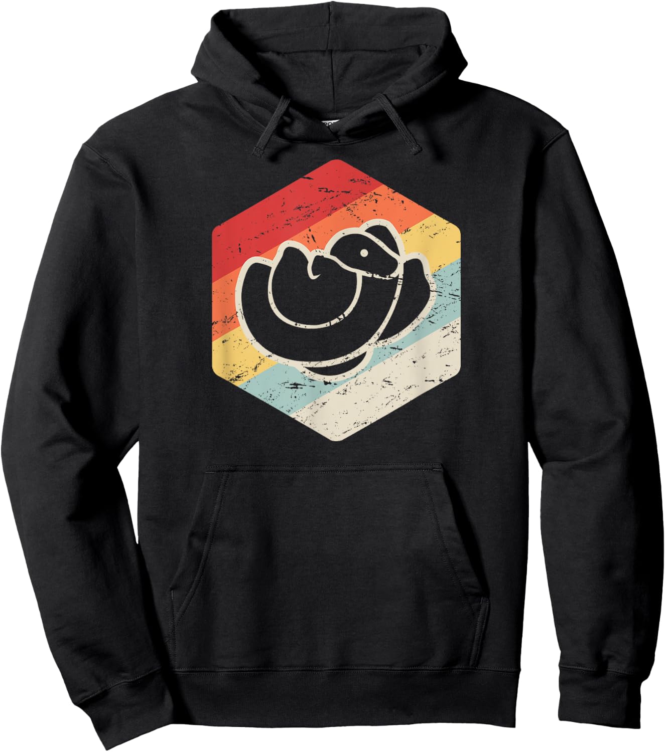 Green Tree Python / Snake & Pet Python - Retro Hoodie - Hoodie | Black